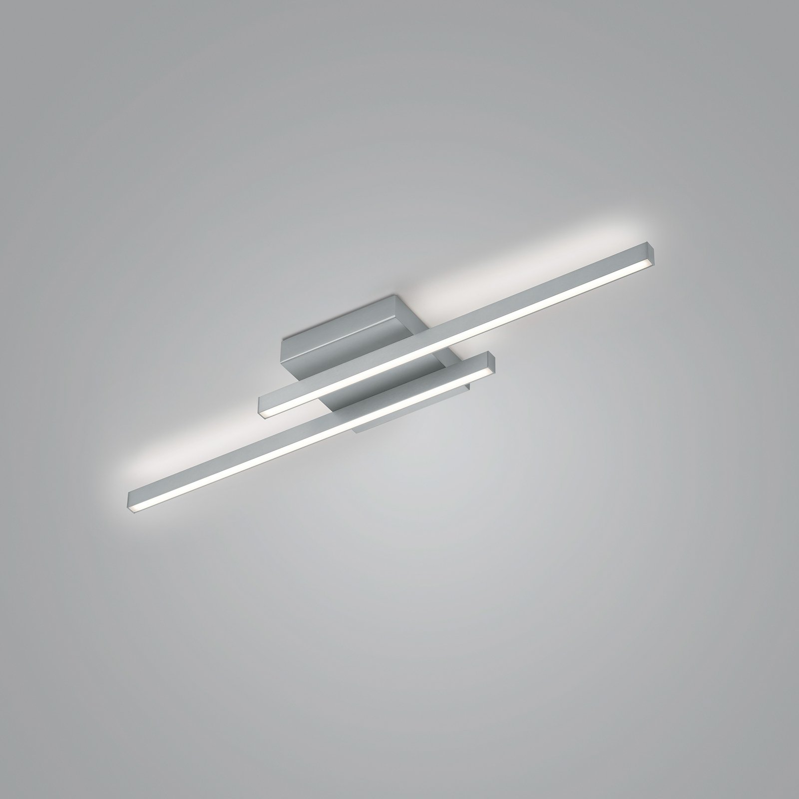 LED-Deckenleuchte Nuri up/down 2-flammig nickel