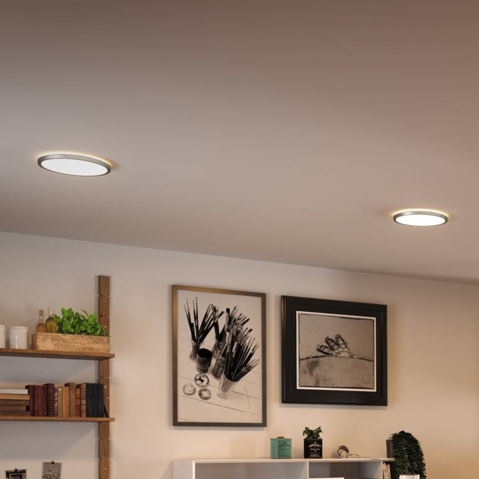 Atria Shine LED-paneeli, kromi, halkaisija 19 cm, 3000 K, päälle/pois, IP20, Atria Shine LED-paneeli, kromi, halkaisija 19 cm, 3000 K, päälle/pois, IP20,