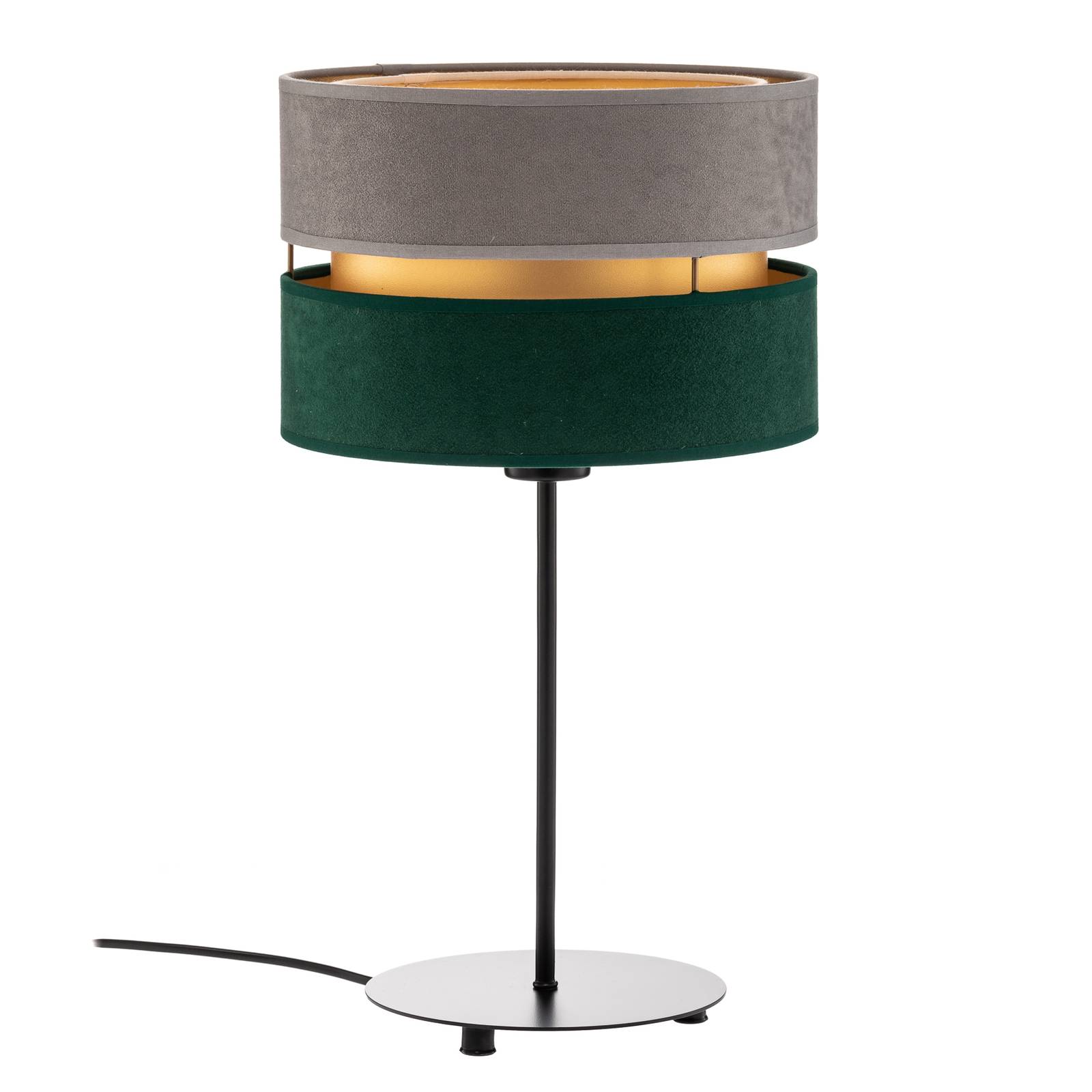 Golden Duo asztali lámpa szürke/zöld/arany 50cm