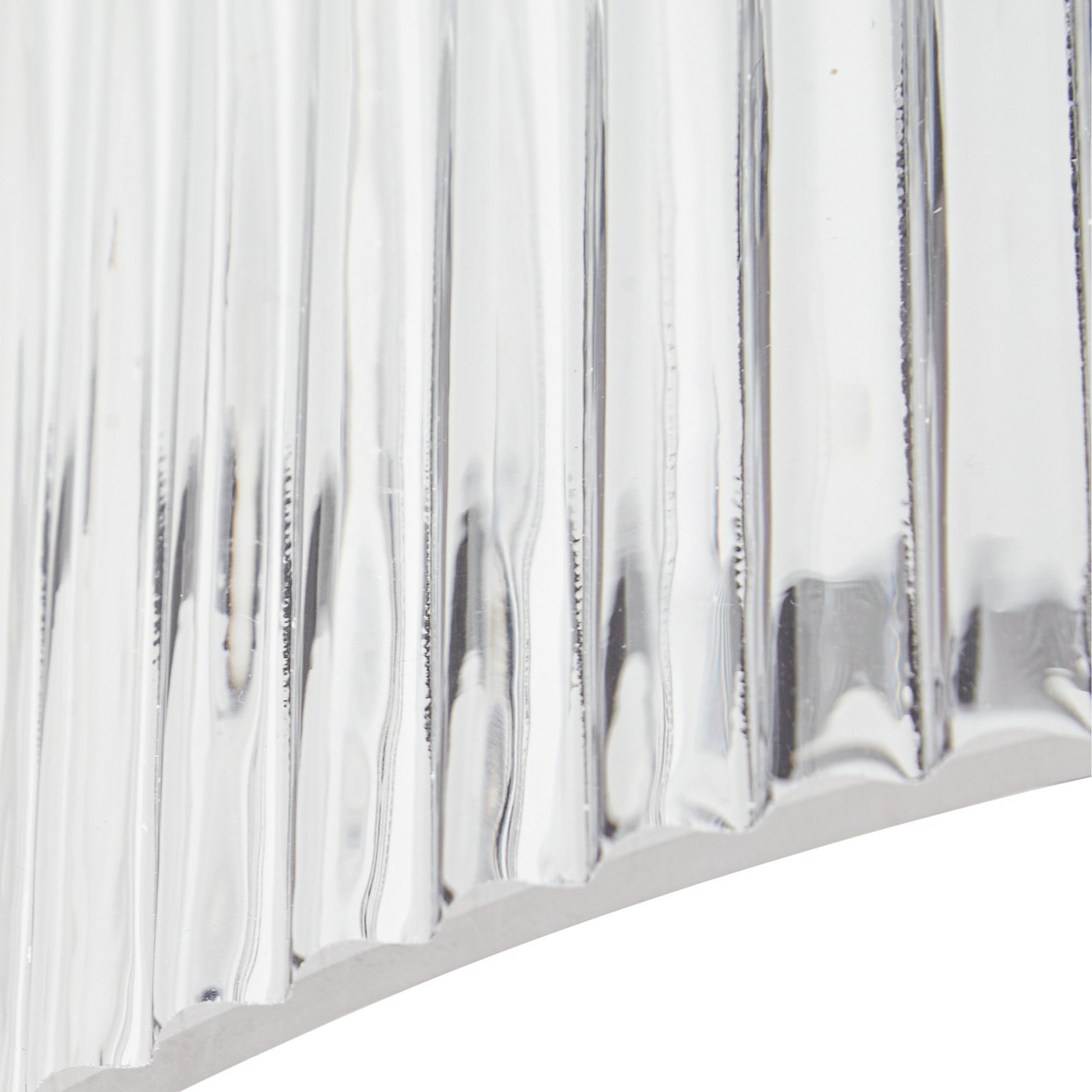 Plafonnier Meritt, chrome/transparent, Ø 40 cm, verre - Lucande