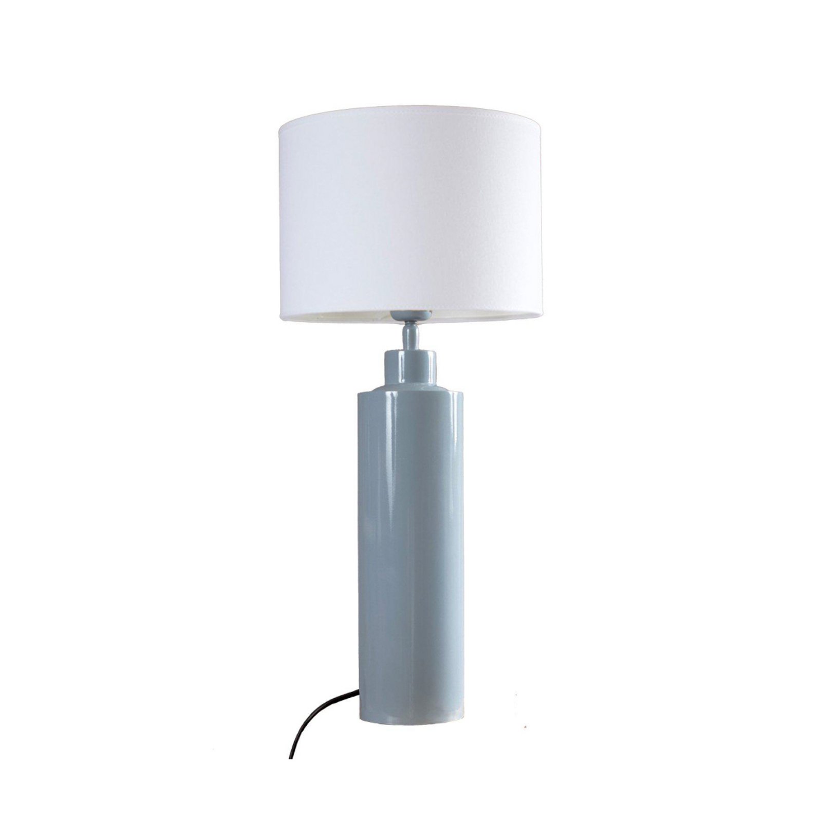 PR Home Stolní lampa Solo, modrá/bílá, výška 65 cm, kov/látka