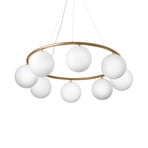 Miira 8 Circular Kronleuchter, messing/opal, Ø 100cm - Nuura