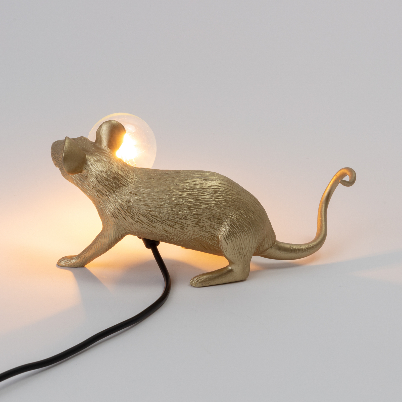 Mouse Lamp Mac Sitting Bordslampa Guld - Seletti