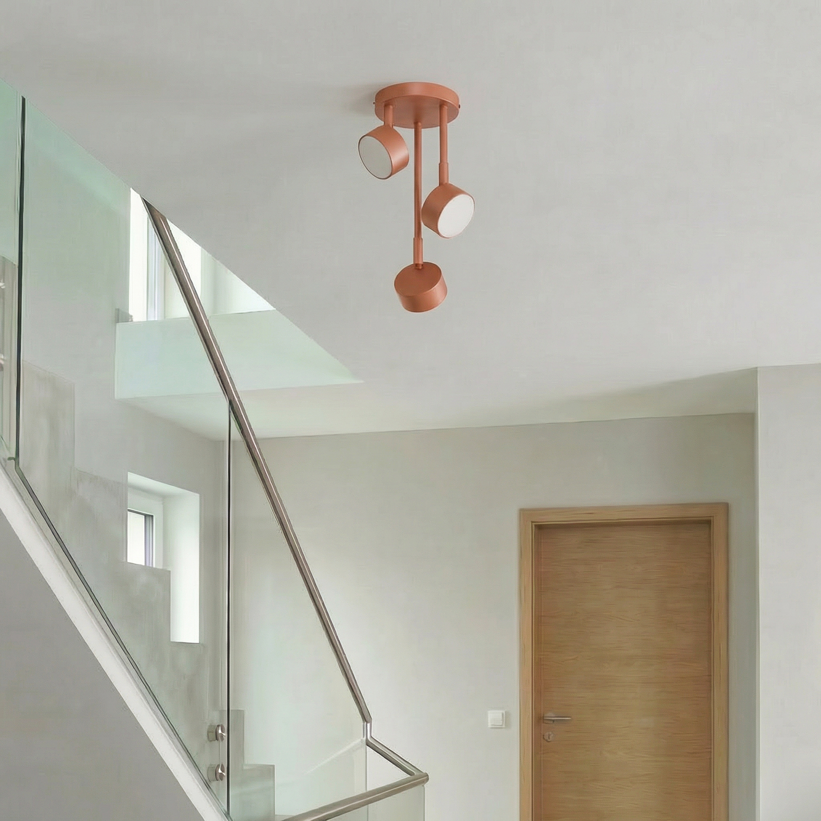 Spot de tavan Nemo, 3 becuri, roșu, mobil, GX53