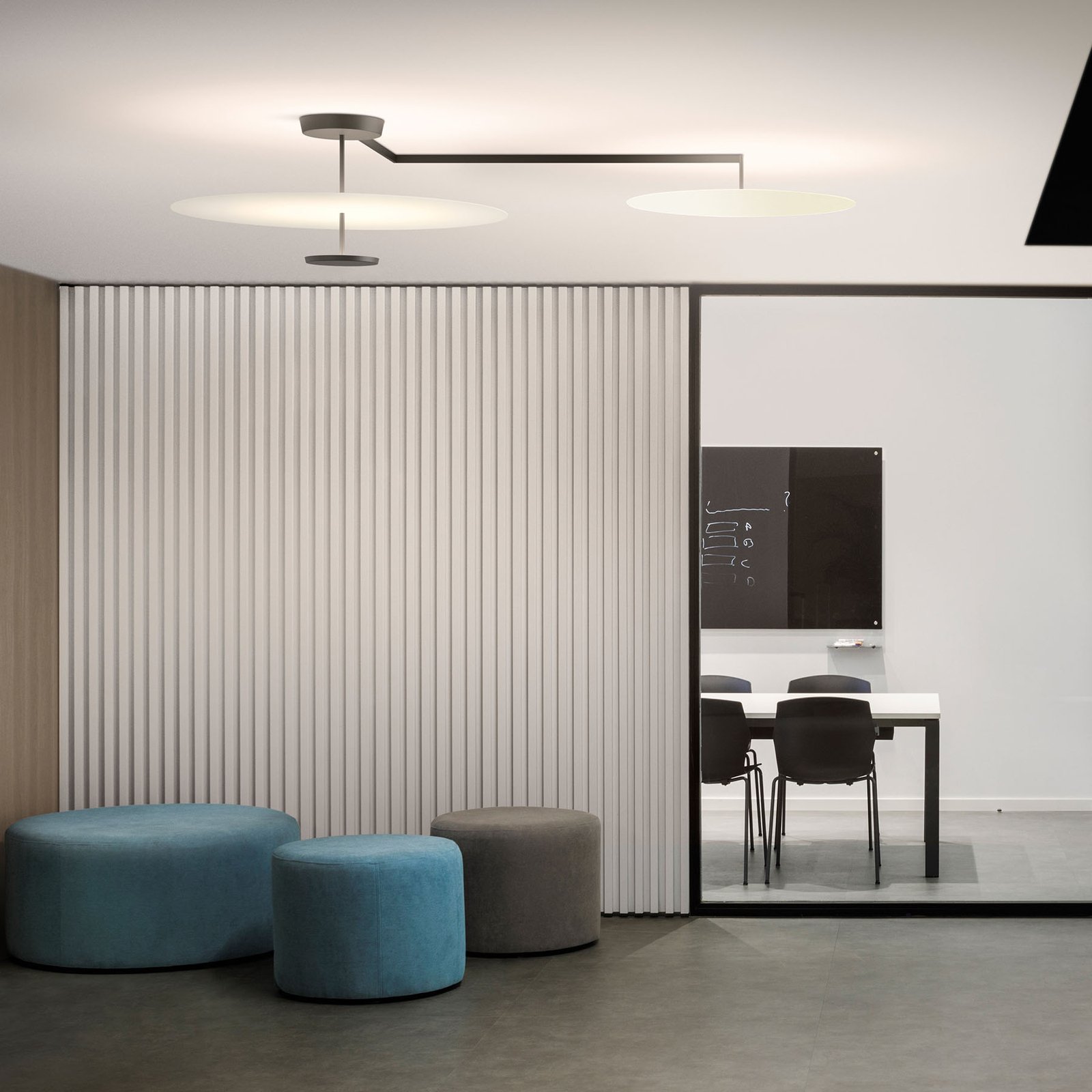 Flat LED-Deckenleuchte 3-flg. Ø 55 cm weiß - Vibia Flat LED-Deckenleuchte 3-flg. Ø 55 cm weiß - Vibia