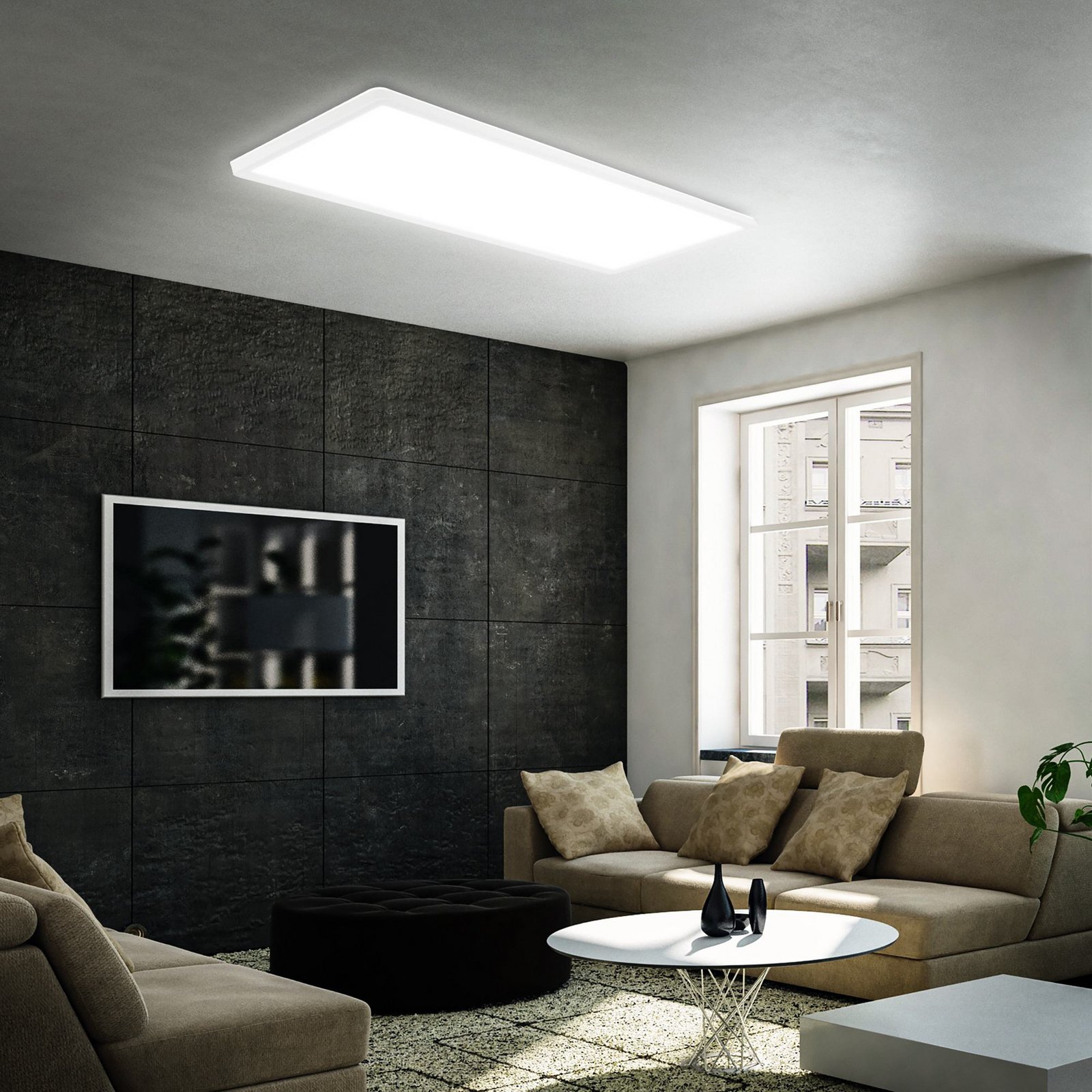 Pannello LED a superficie Slim 58x20cm on/off 4.000K bianco