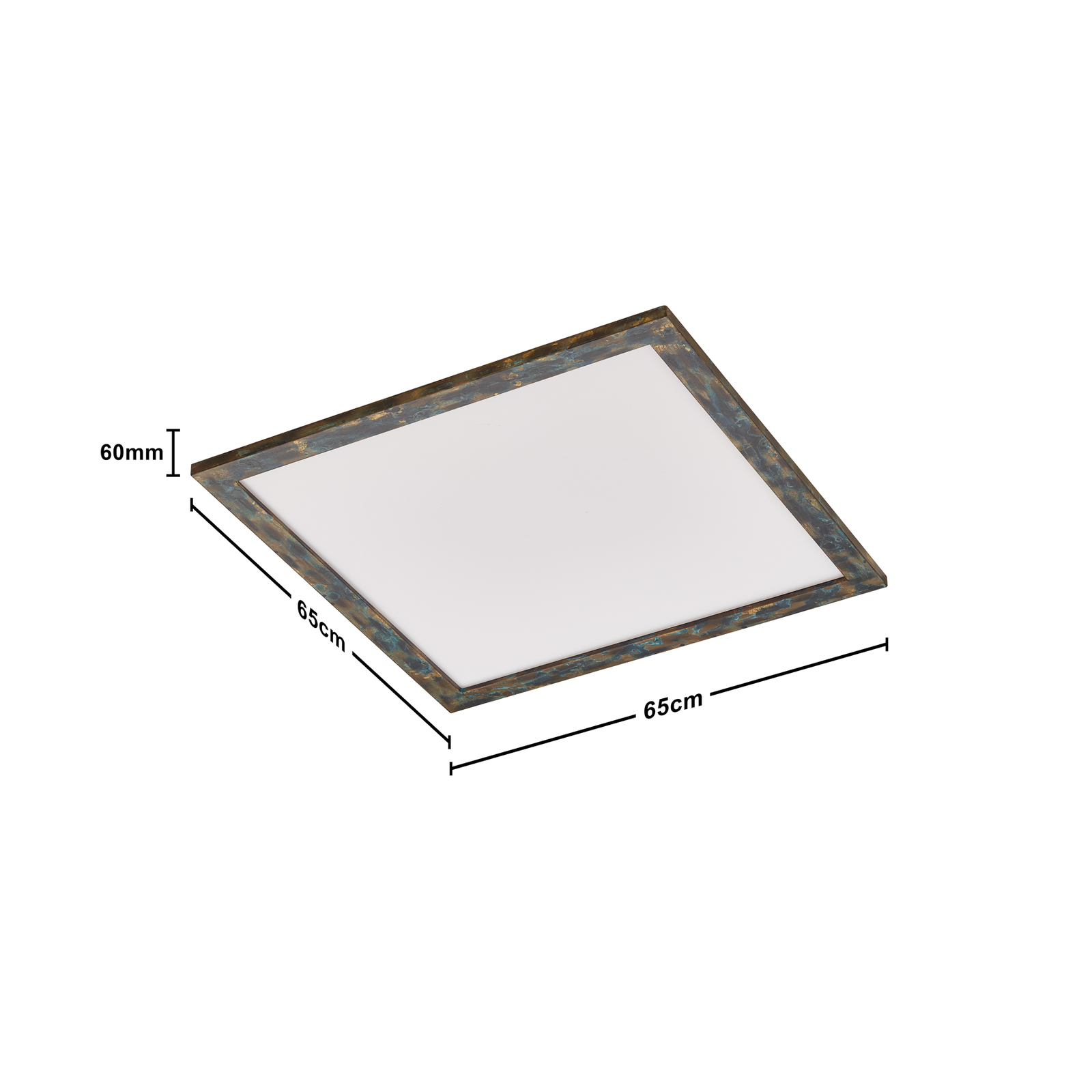 Quitani LED-Panel Aurinor, goldfarbig patiniert, 68 cm
