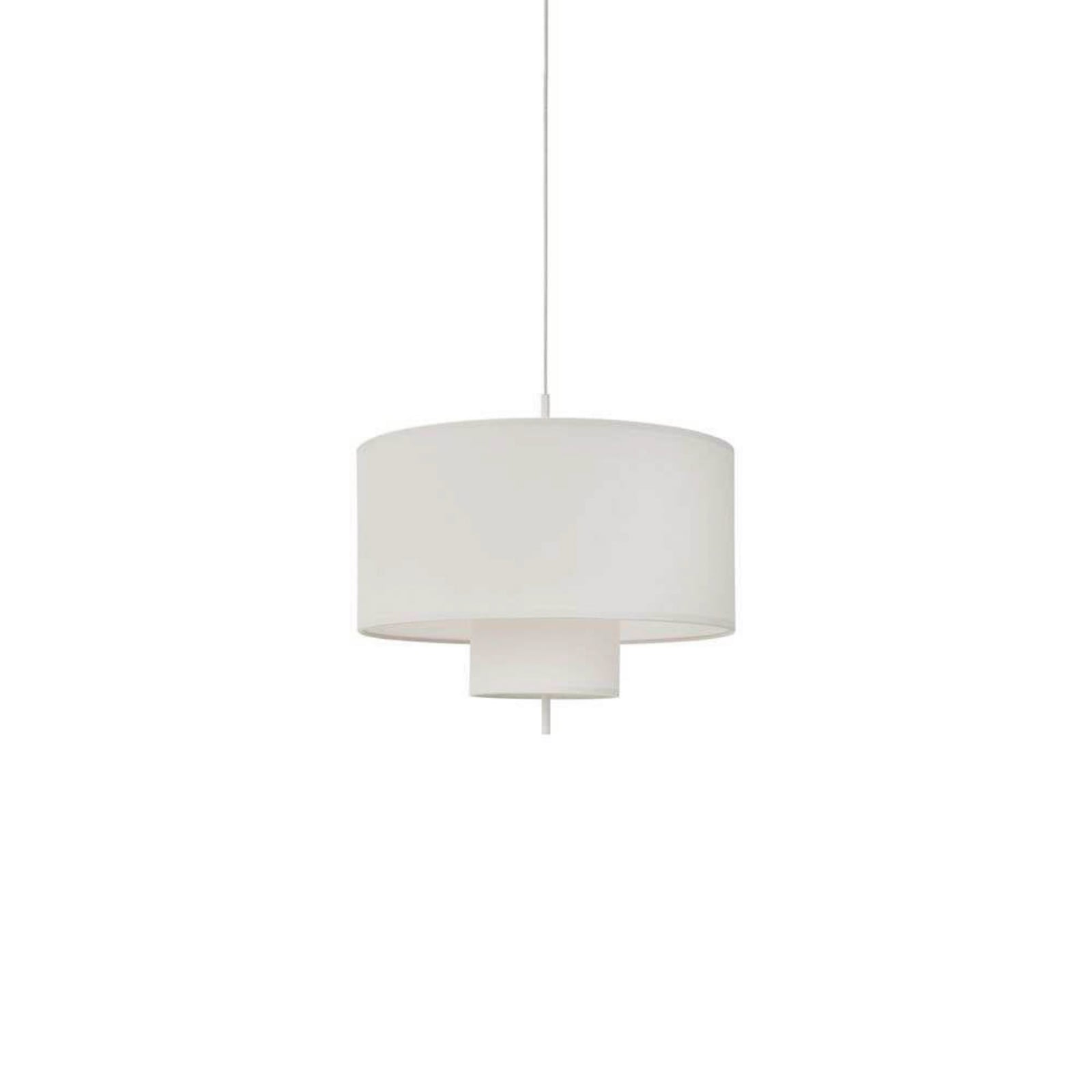 Margin Pendant Light Ø70 White Canvas - New Works