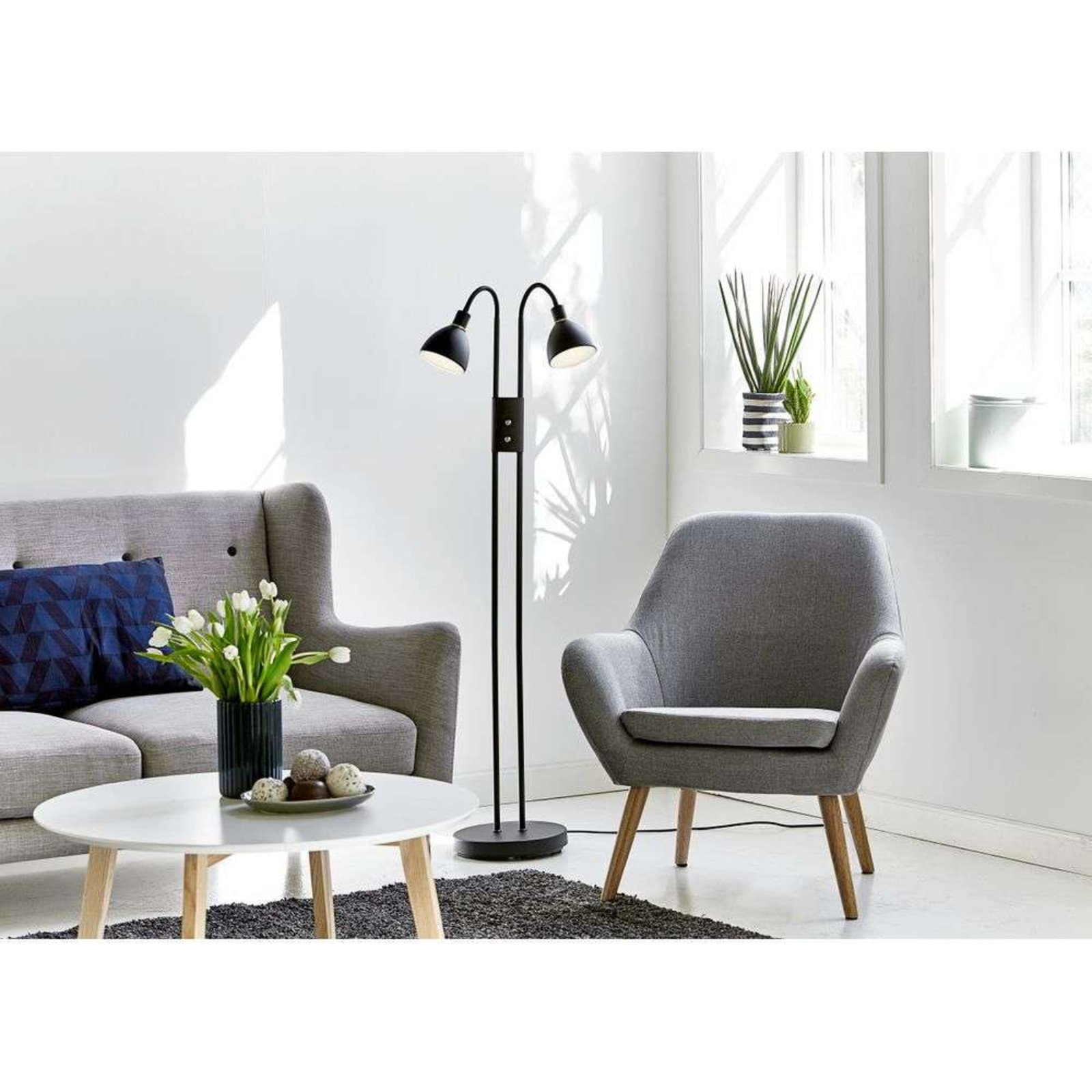 Ray 2-Spot Lampadar Black - Nordlux