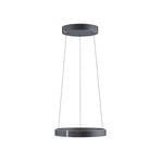 PURE LED luminária suspensa E-Clipse, cinzento, Ø 50 cm, metal, CCT