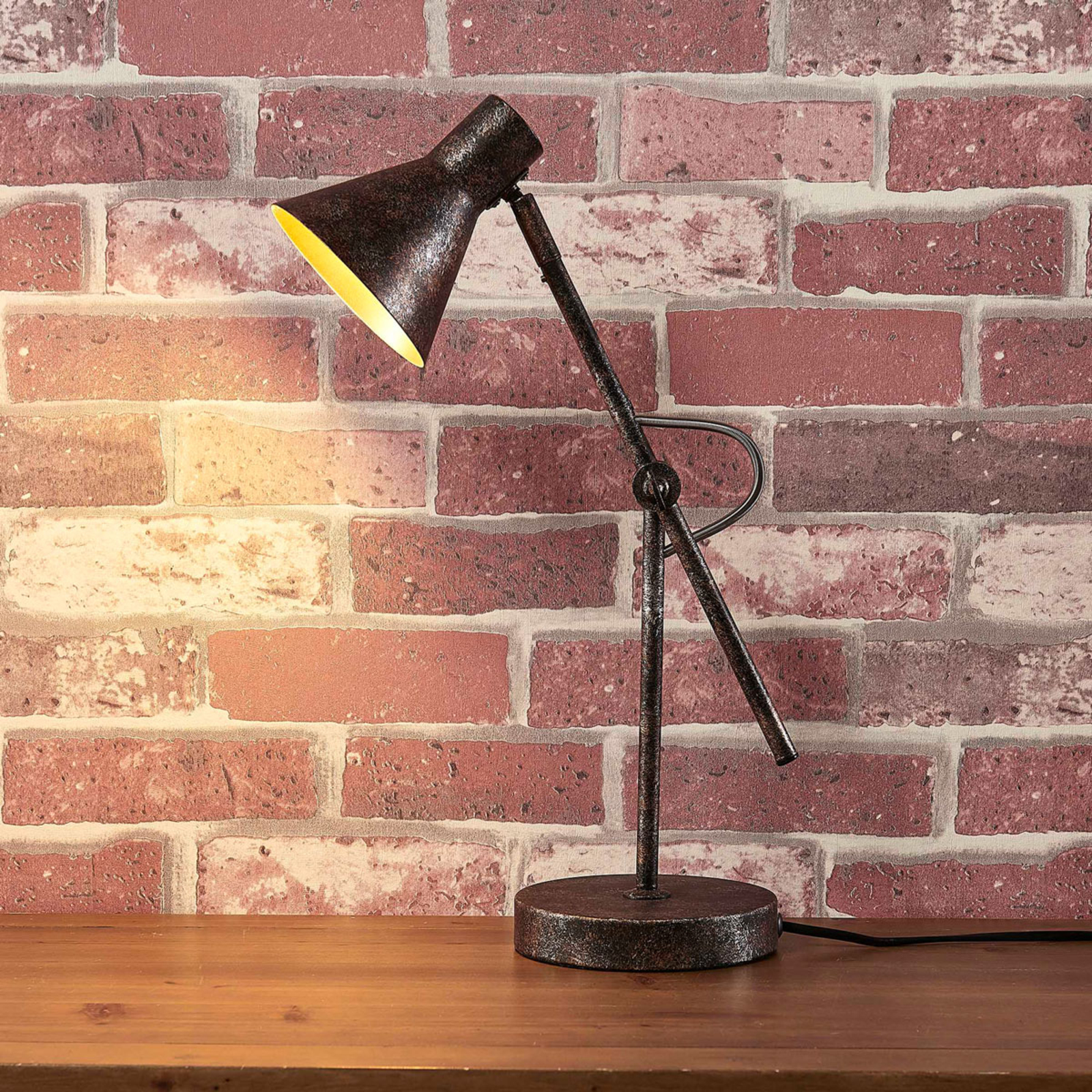 Lámpara de mesa Zera color óxido