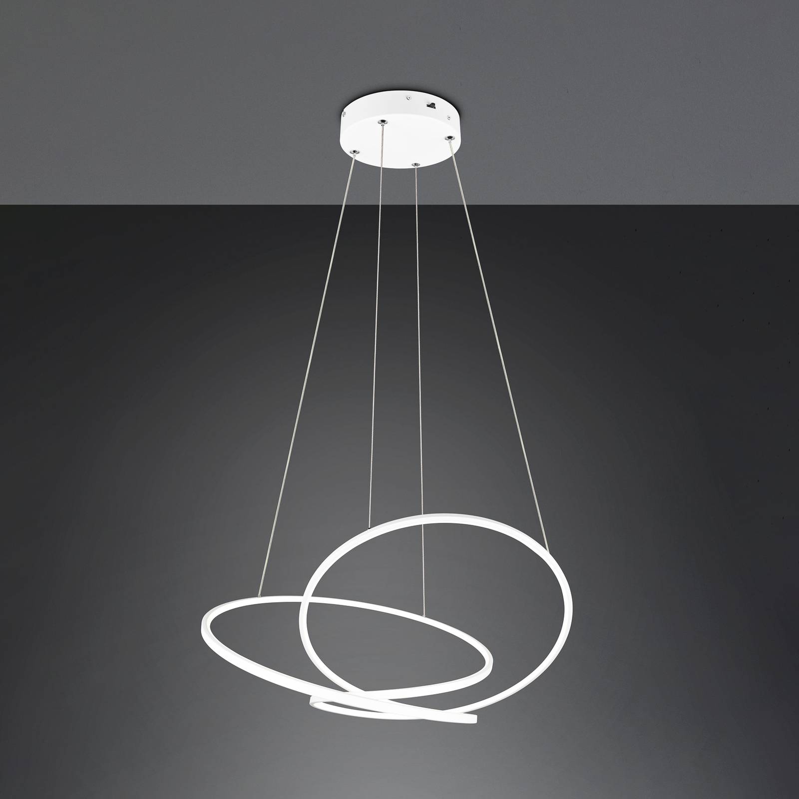 Trio Lighting Suspension LED Darvin longueur 84 cm blanc mat métal CCT