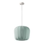 Lindby lampada a sospensione Helin, blu, Ø 35 cm, tessuto