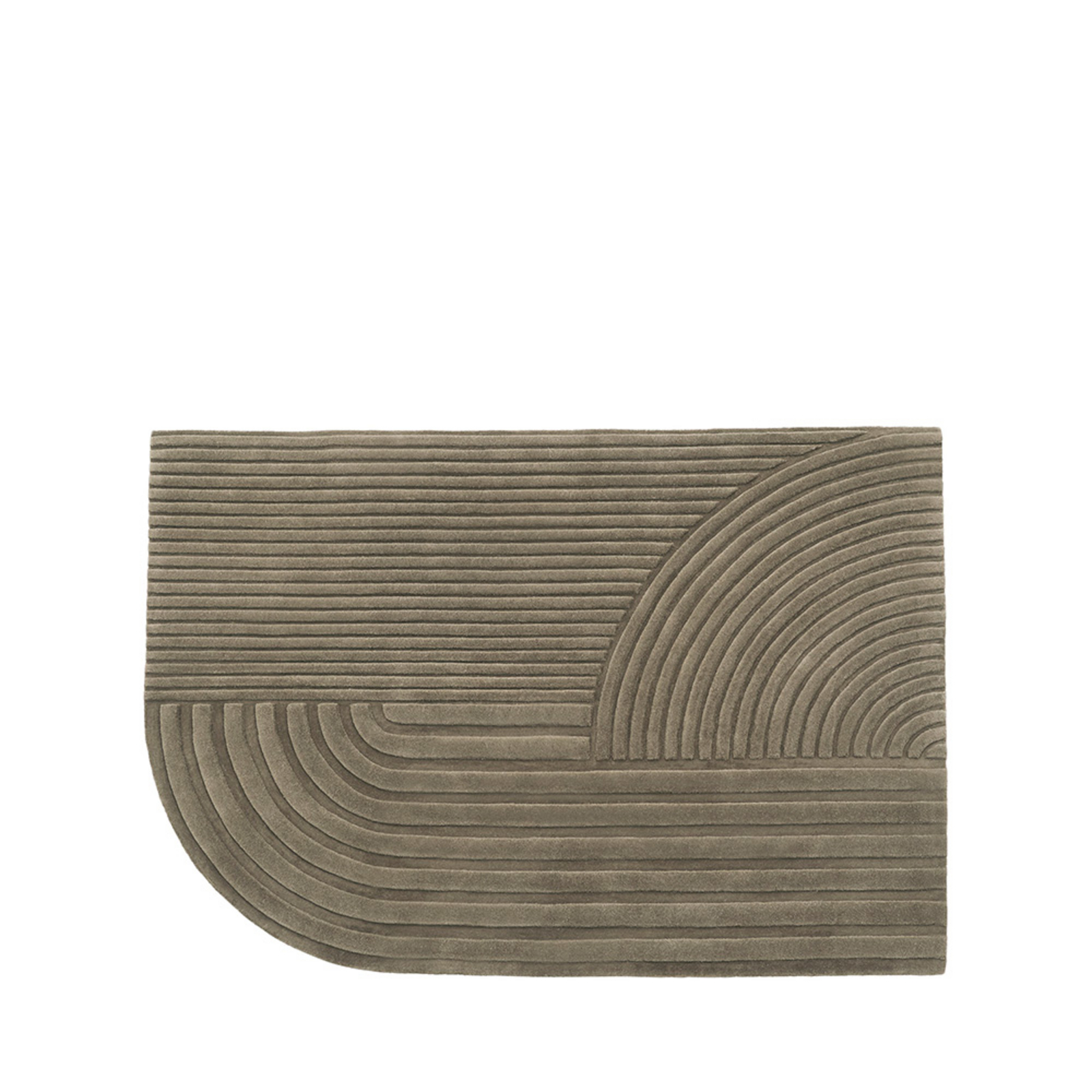 Relevo Teppich 170x240 Taupe - Muuto