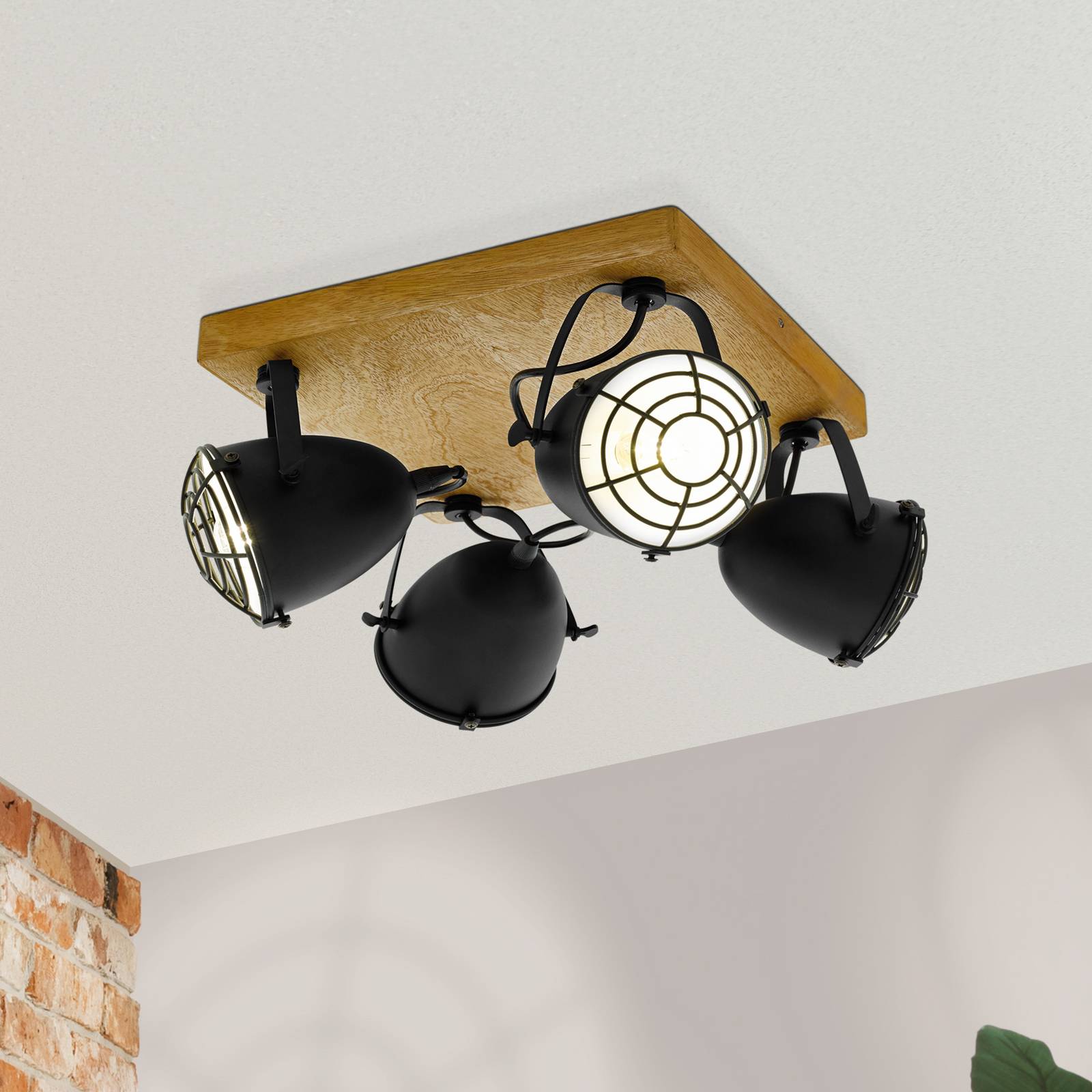 Deckenstrahler Gatebeck, quadratisch, 4-flammig günstig online kaufen