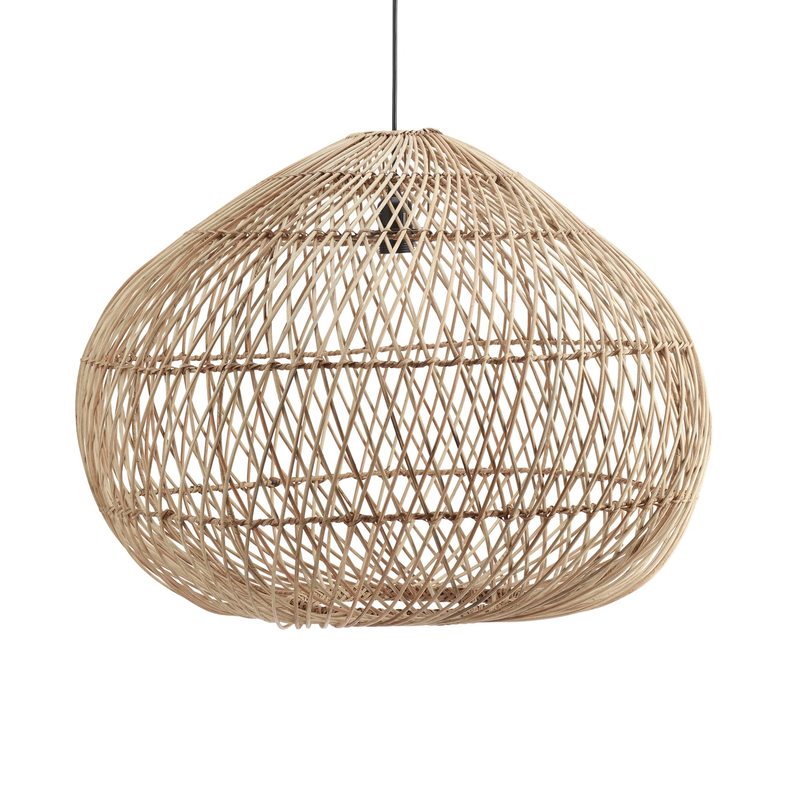FUMIMID Bamboe Hanglamp Hoed Kroonluchter Rieten Lampenkap Handgeweven Rotan Hanglamp Retro Eetkamer Woonkamer Slaapkamer Restaurant Herberg Bar Kantoor Decoratieve Verlichting E27,50cm