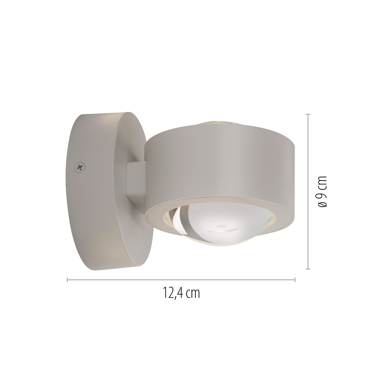 Schöner Wohnen LED wall lamp Chia, sand breeze 3,000 K up/down Schöner Wohnen LED wall lamp Chia, sand breeze 3,000 K up/down