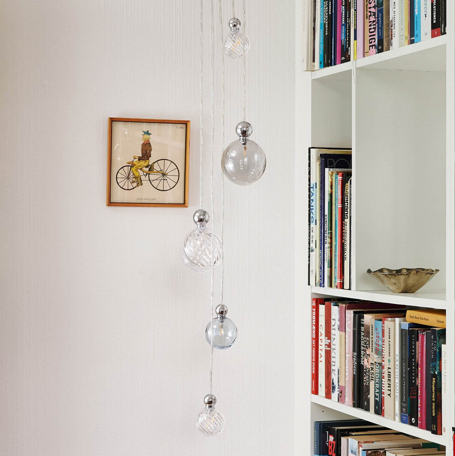EBB & FLOW Uva M Lampă suspendată bilă argintiu transparent - Camera de zi / sufragerie - Scandinavă - Sticlă