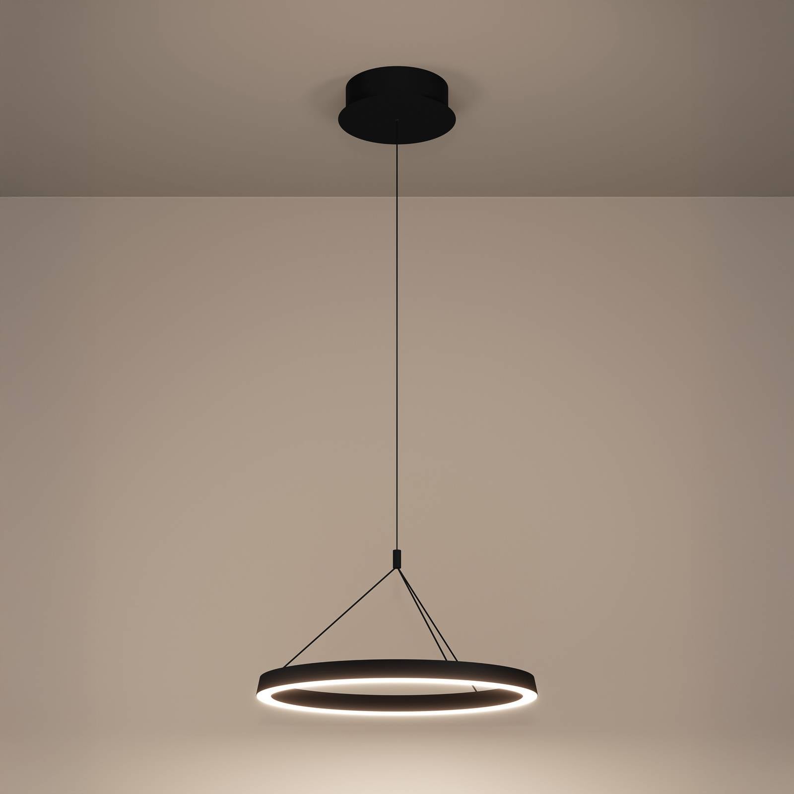 Suspension LED Stars of Light Canyamel noire Ø 55 cm CCT