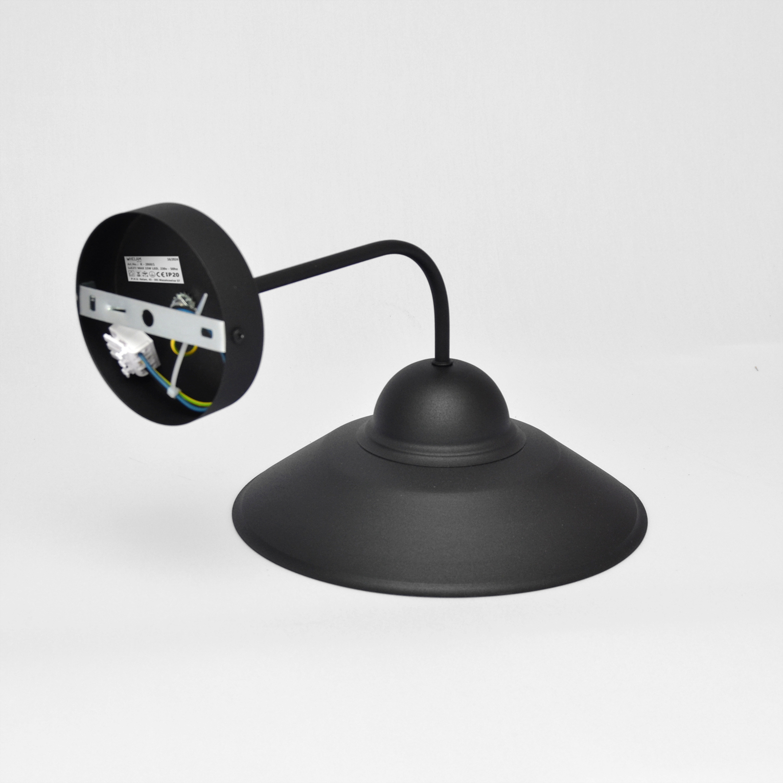 "Sorapis" sieninis šviestuvas, juodas, metalas, projekcija 34 cm