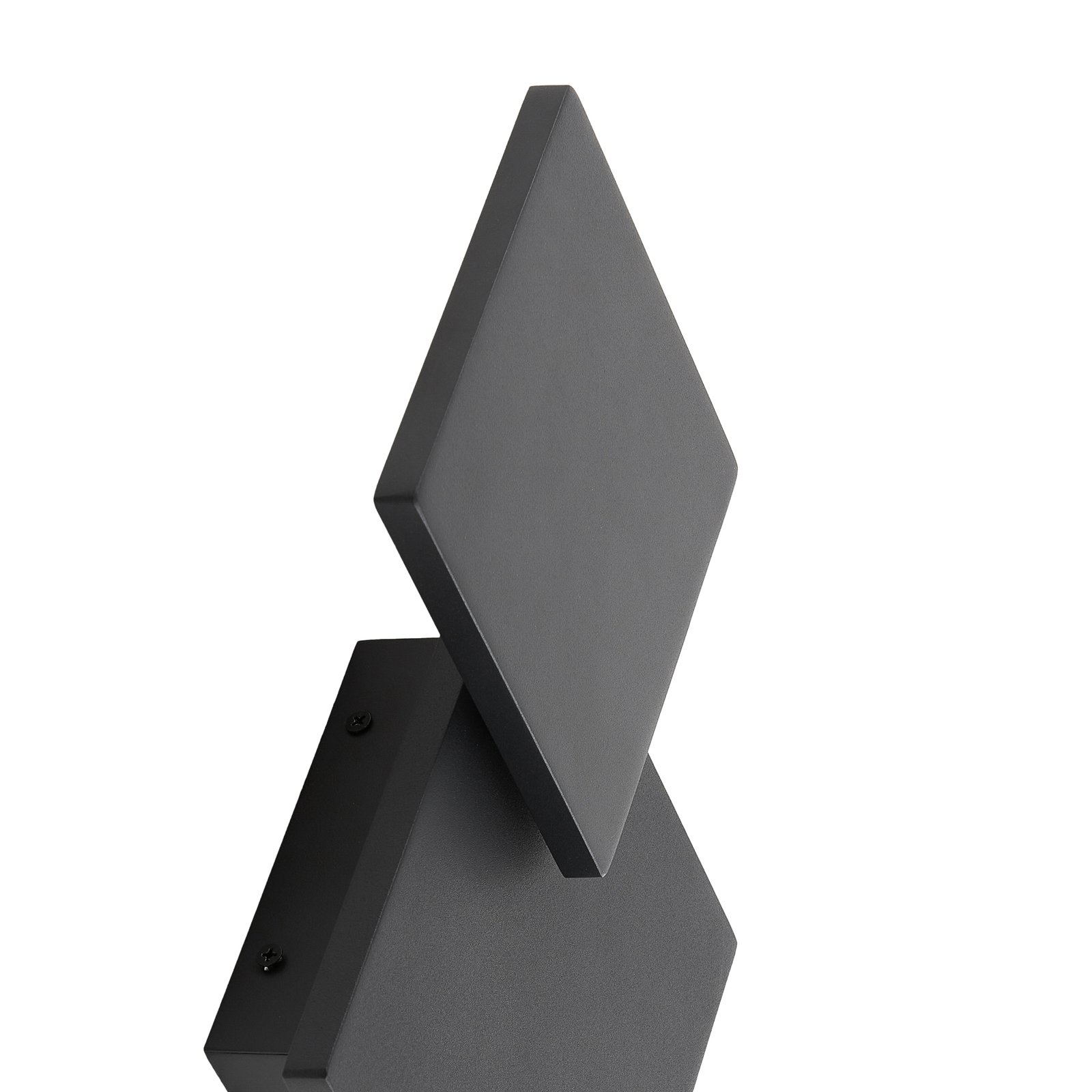 Lucande Aplique de pared LED Elrik, negro, 27 cm de altura, metal