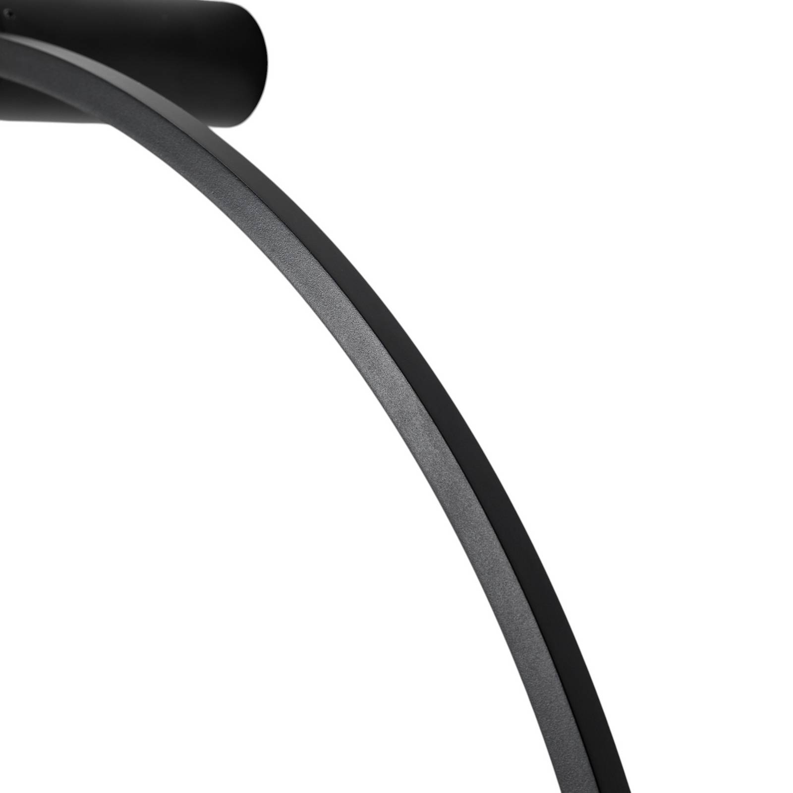 Kinkiet LED Saturno, czarny, Ø 80 cm, metal, 4000 K