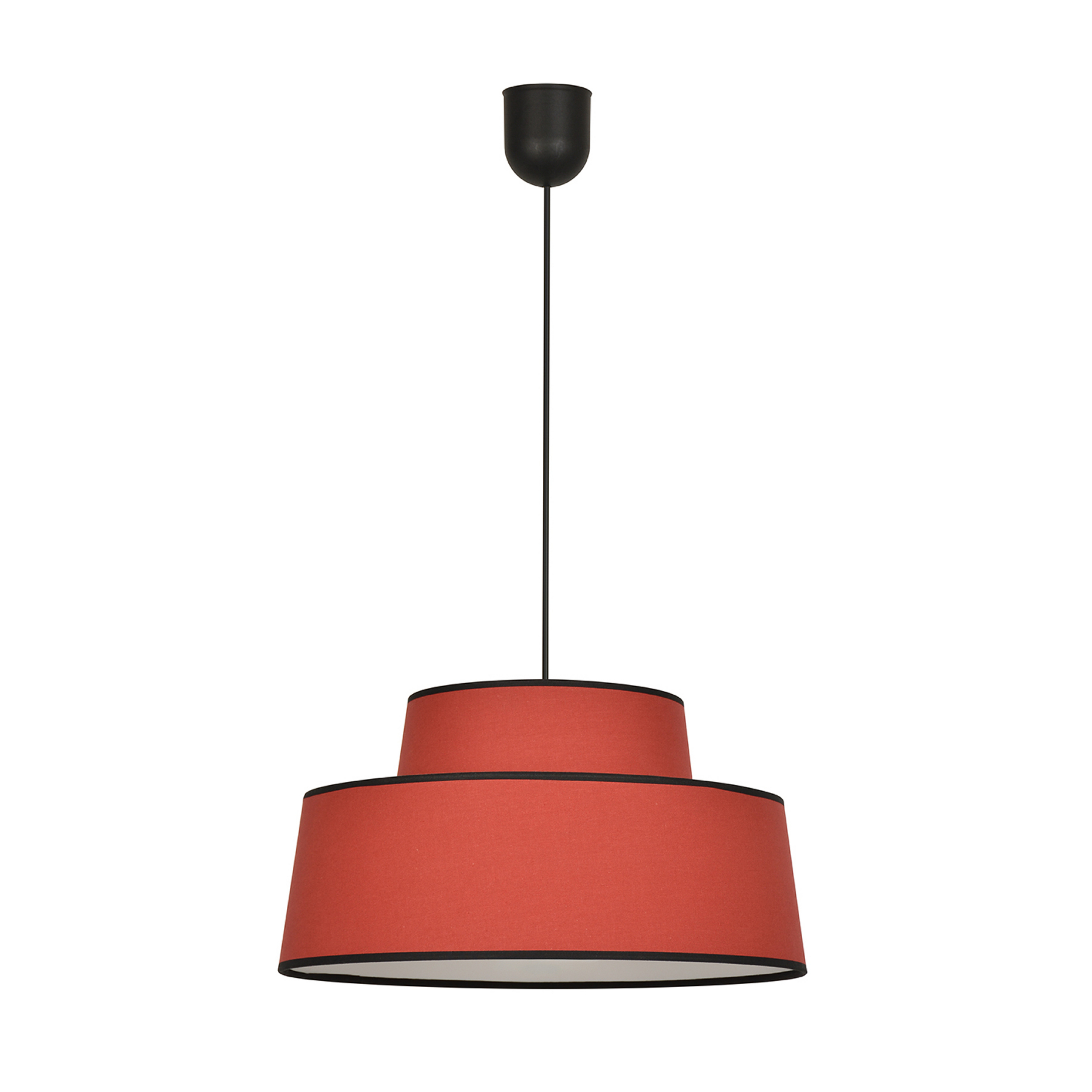 Mallorca pendant light, terracotta colour, Ø 38 cm, cotton - COREP SAS