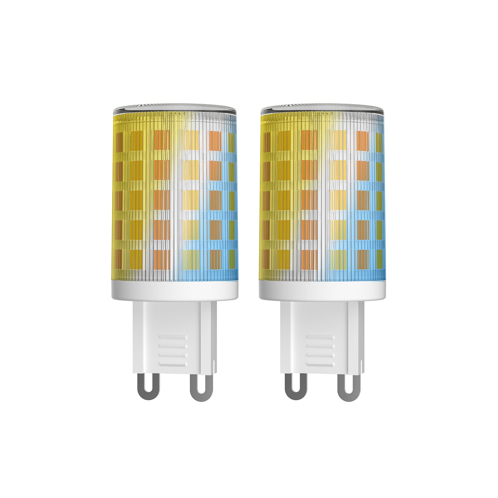 Prios G9 bi-pin LED bulb 2.5W WiFi CCT clear 2x