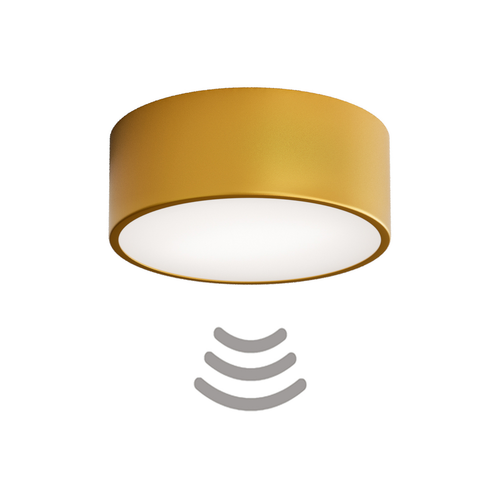 Cleo 200 lámpara de techo, oro, sensor, IP20, Ø 20 cm, E27