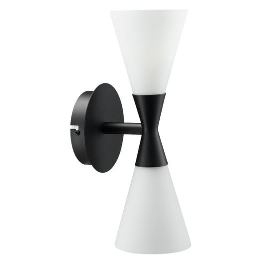 Harlekin Vägglampa Duo Matt Svart - Herstal