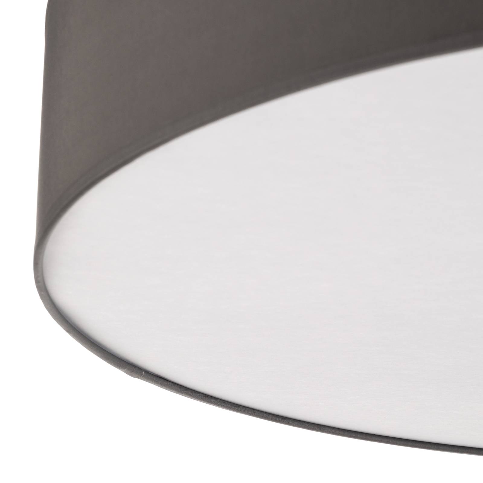 Lampa sufitowa Rondo, szara Ø 80 cm