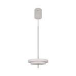 LED hanglamp Keaton, lichtgrijs, Ø 40 cm, metaal, CCT
