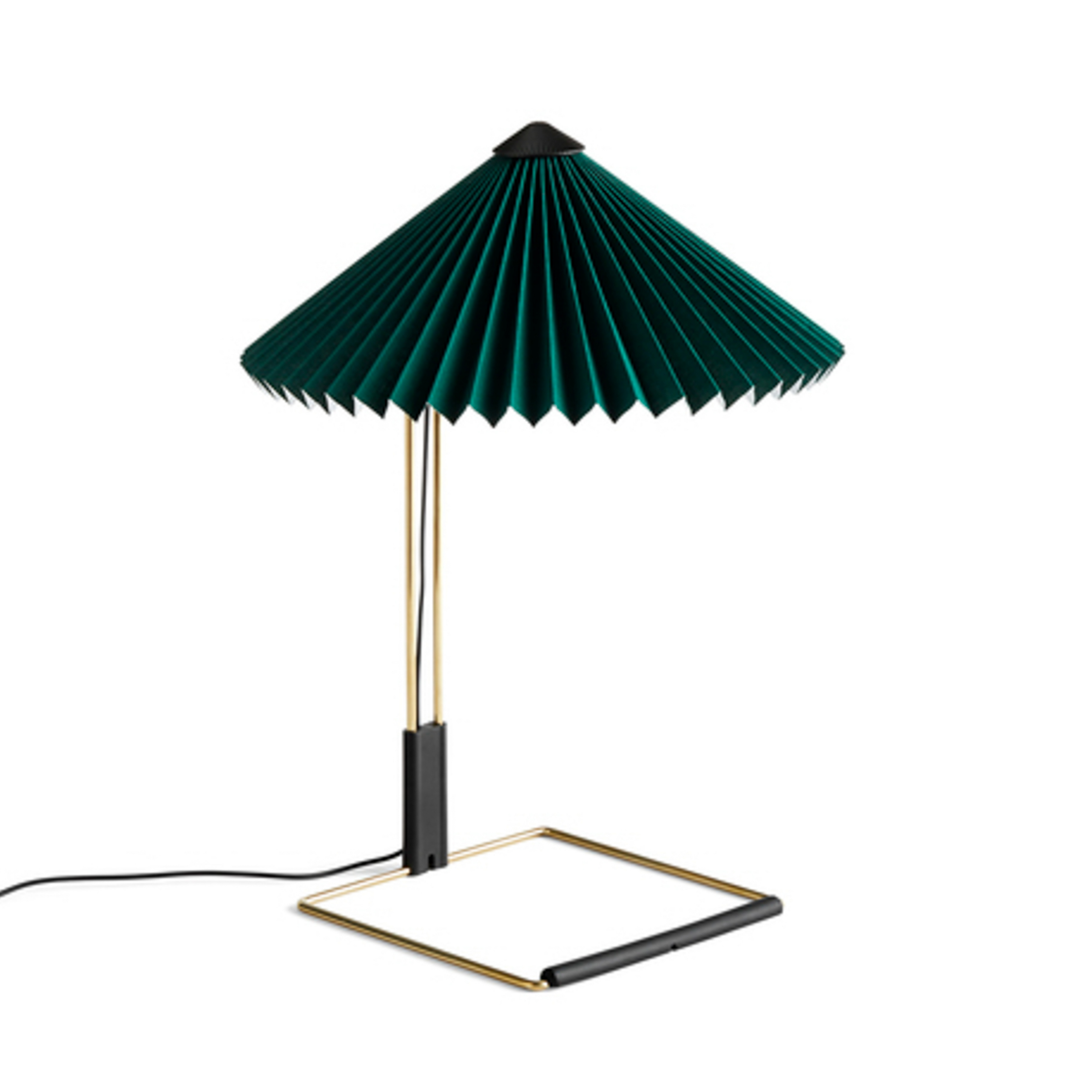 Matin LED table lamp, green/steel, height 38 cm - HAY