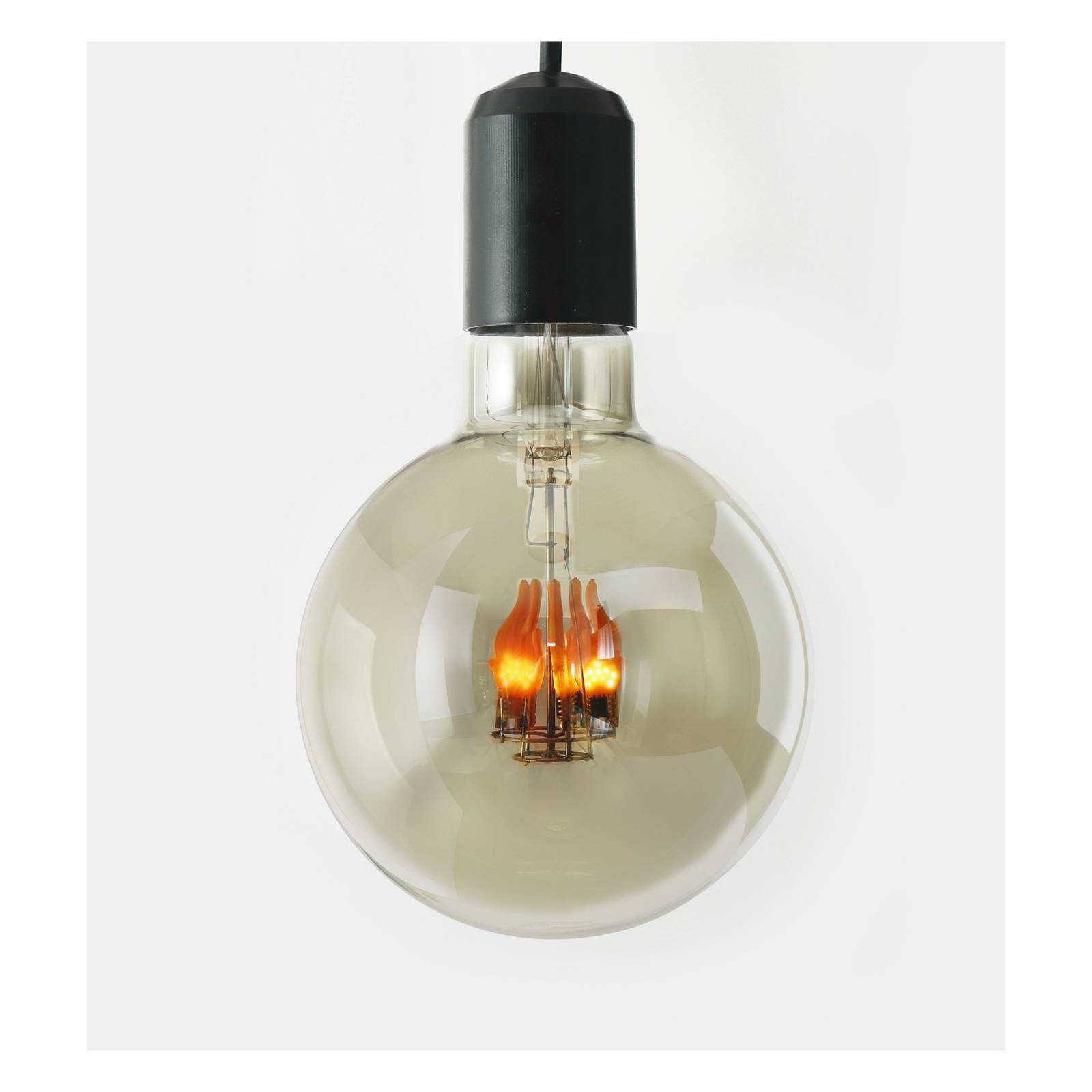 SEGULA LED Fire Flame Line E27 1W G125 rauch hängend 1800K