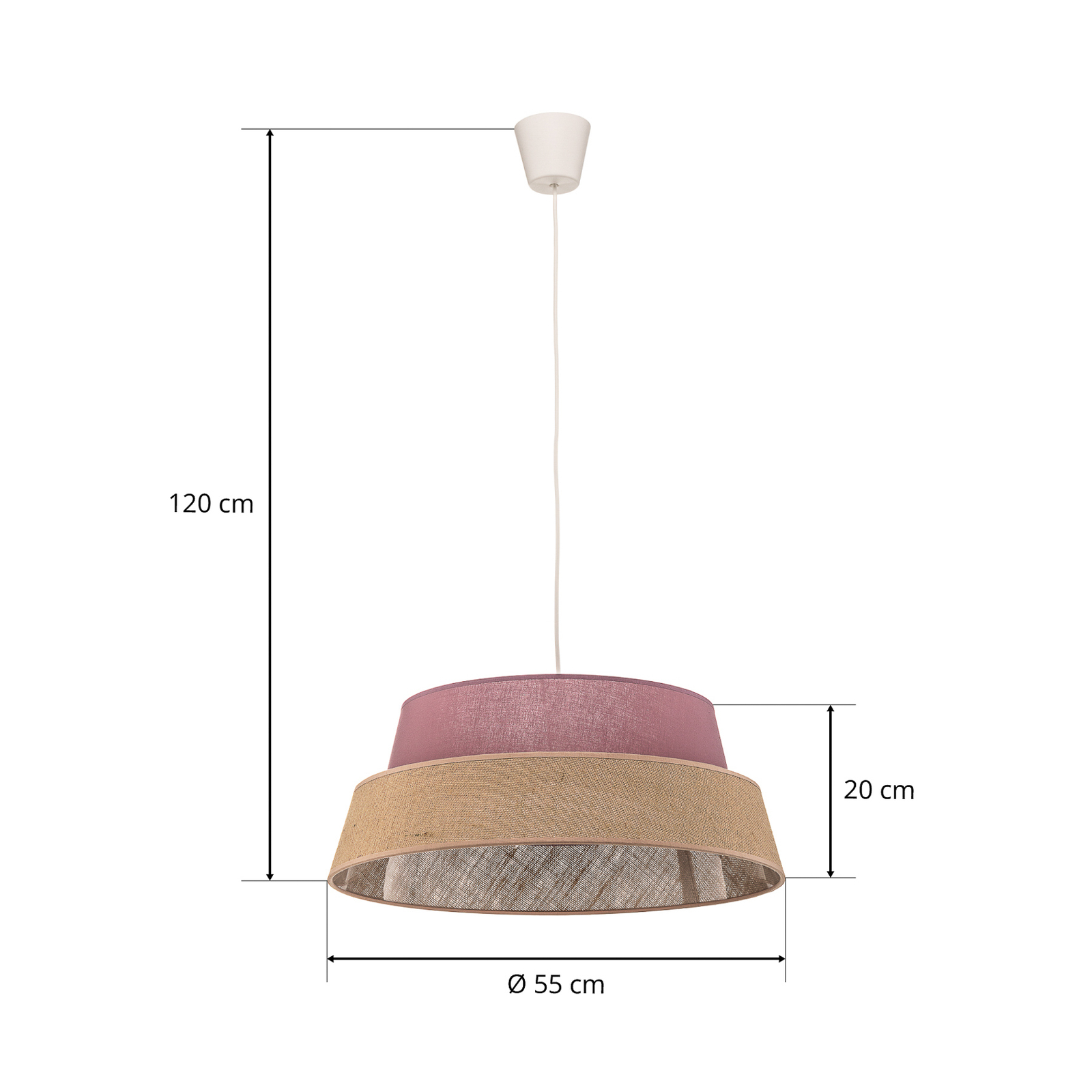 Galaxy Soft Nature hanglamp, roze/bruin