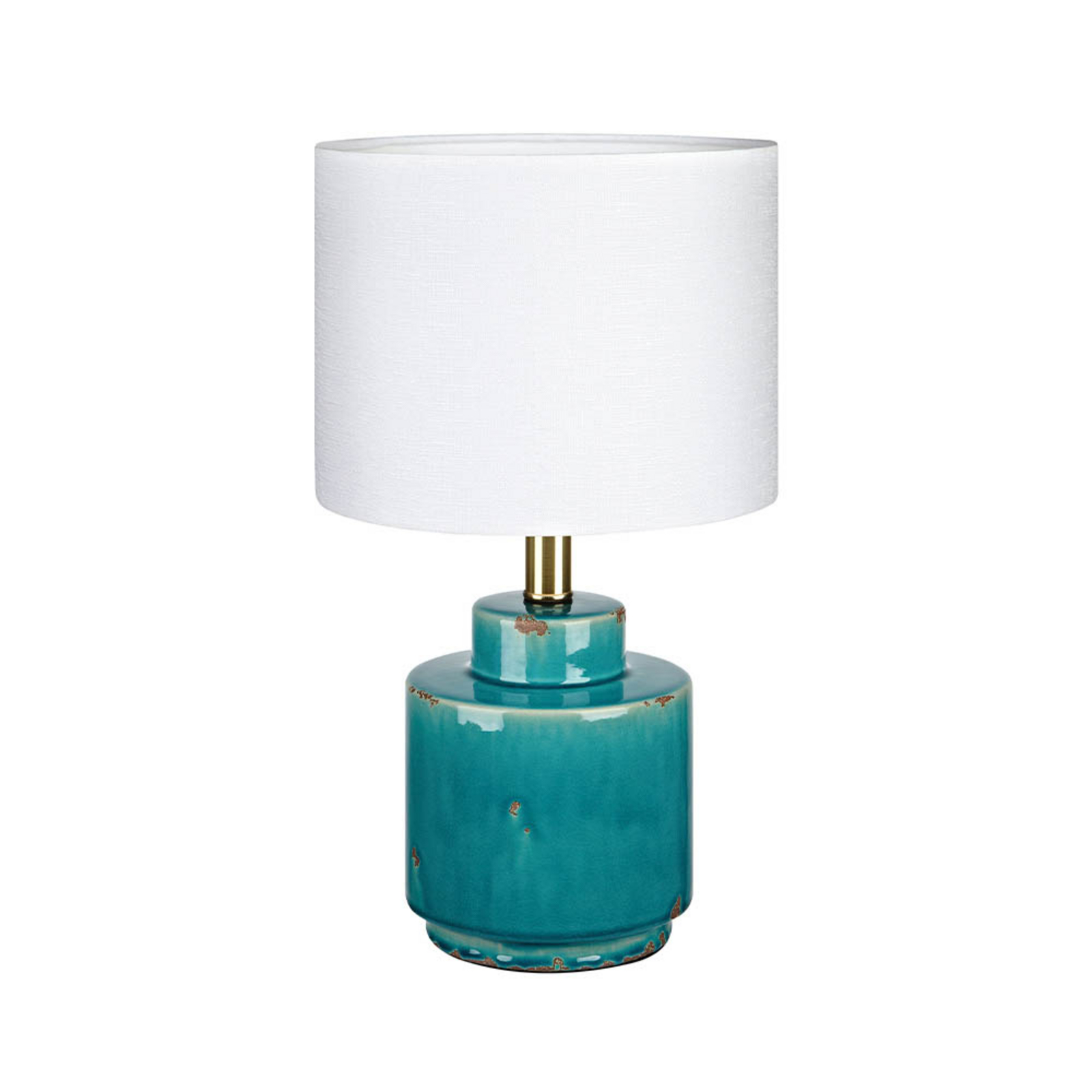 Cous Table Lamp Antique Brass Blue/White - Markslöjd