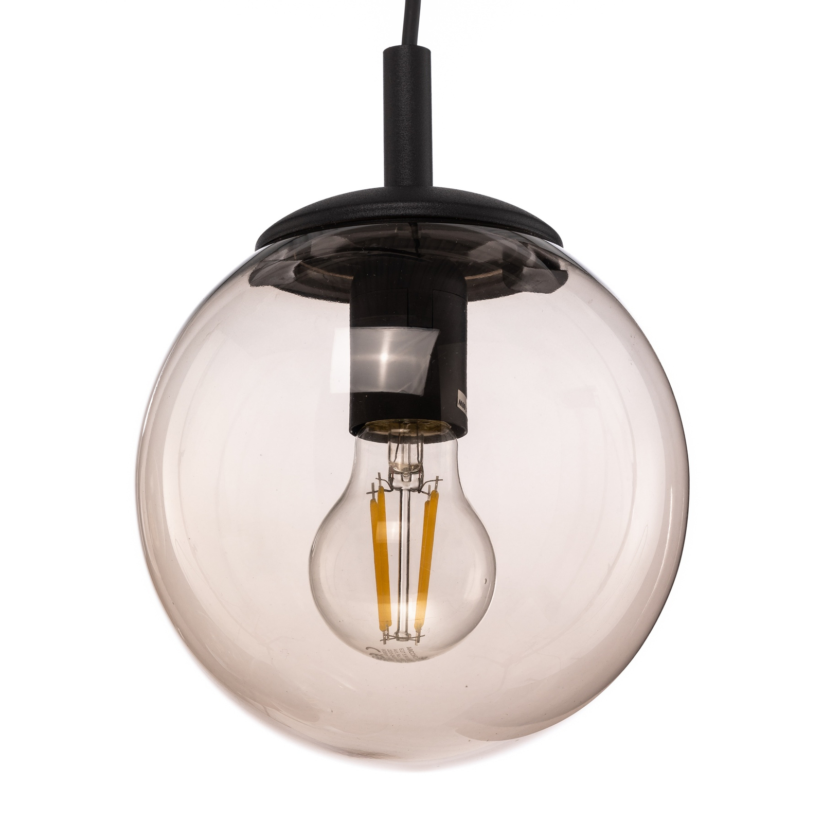 Esme pendant light, glass, multicoloured, 4-bulb, linear