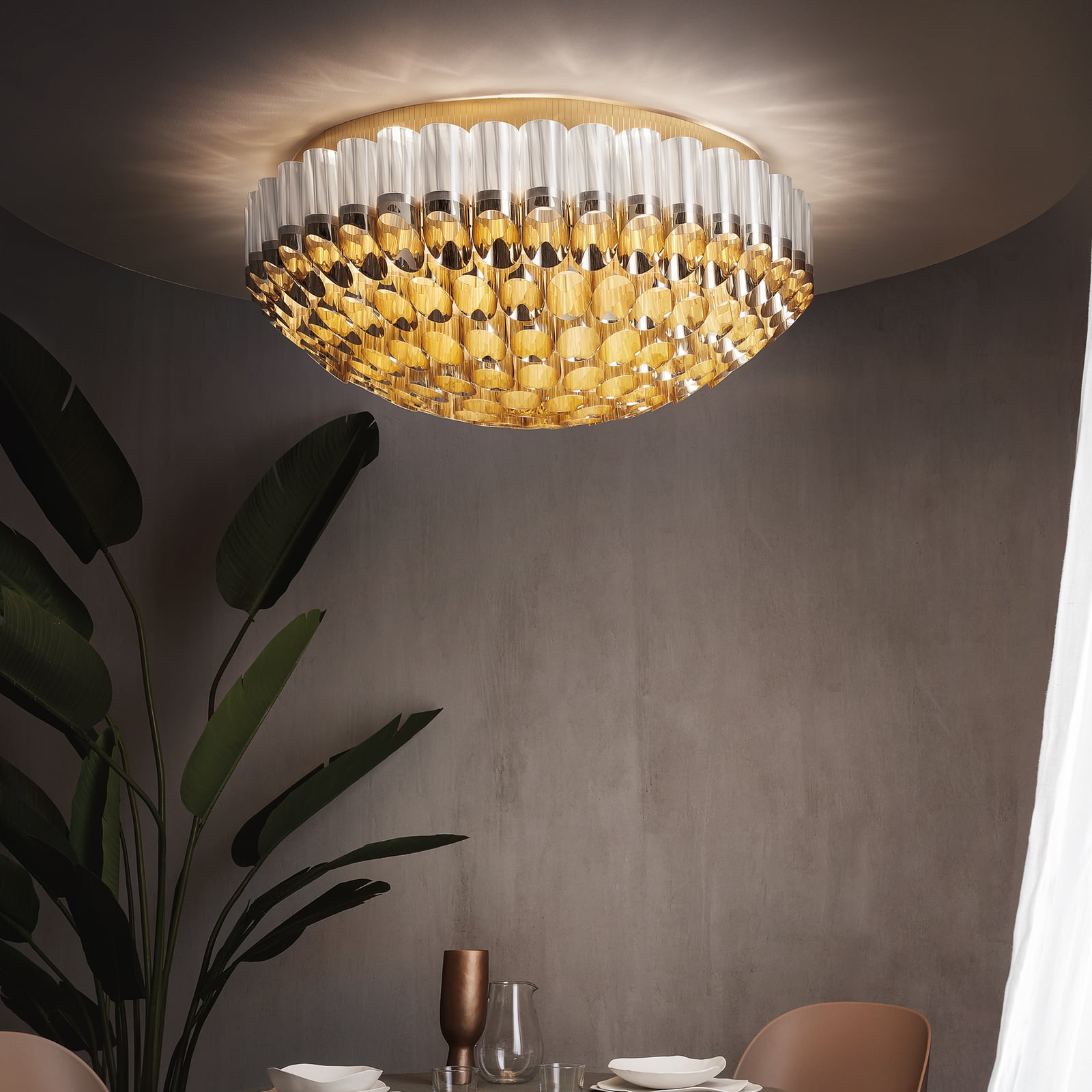 Plafón Odeon Ceiling, dorado, Ø 102 cm - Slamp