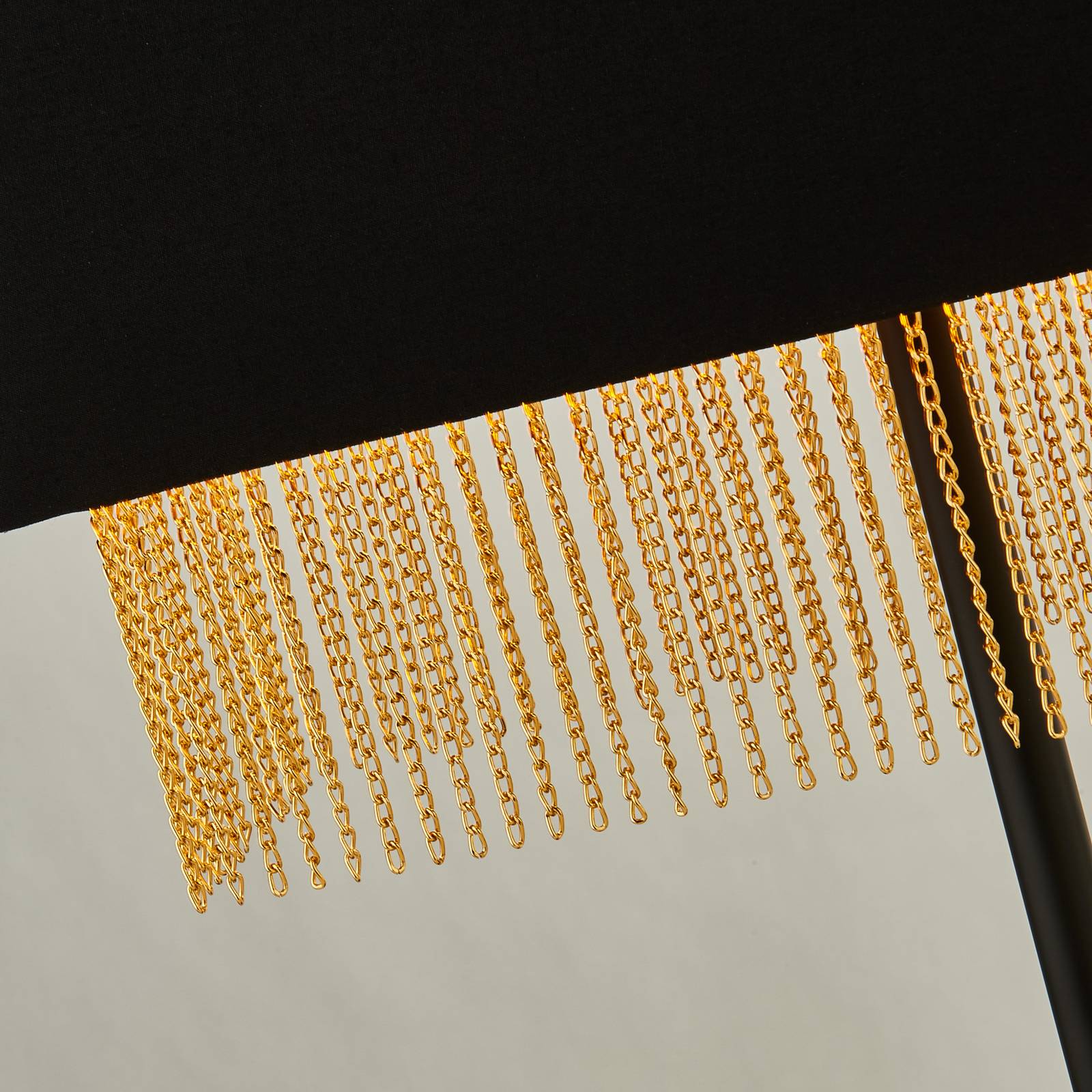 Zdjęcia - Lampa stołowa Searchlight  Fringe z kloszem tekstylnym 