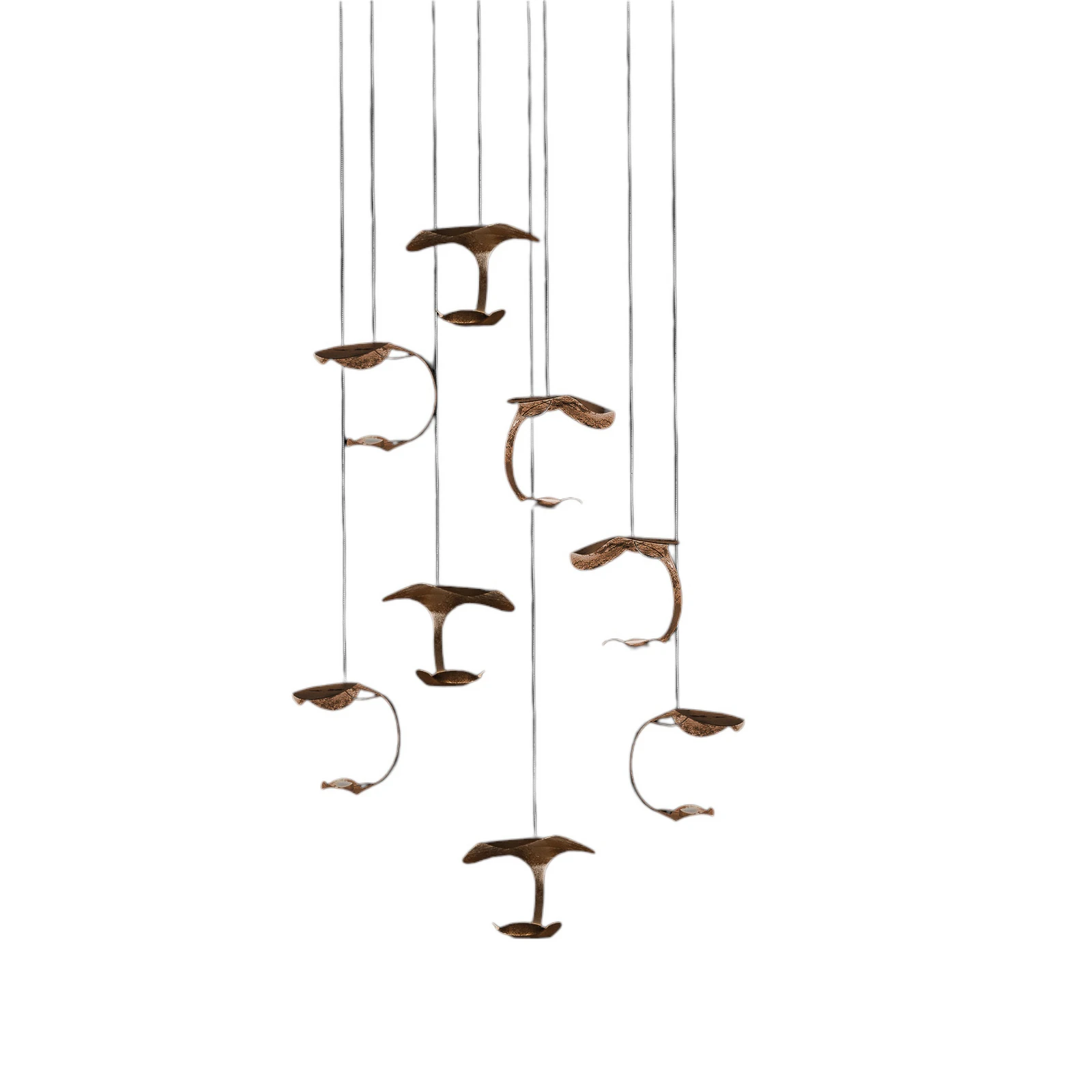 Knikerboker Le Gigine LED-Hängeleuchte 8fl bronze