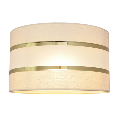Wandleuchte Helen Textilschirm ecru-gold 25cm