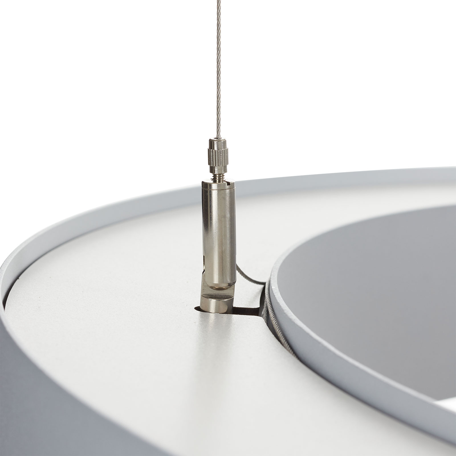 Arcchio Pietro suspension LED argentée 50 cm 30 W
