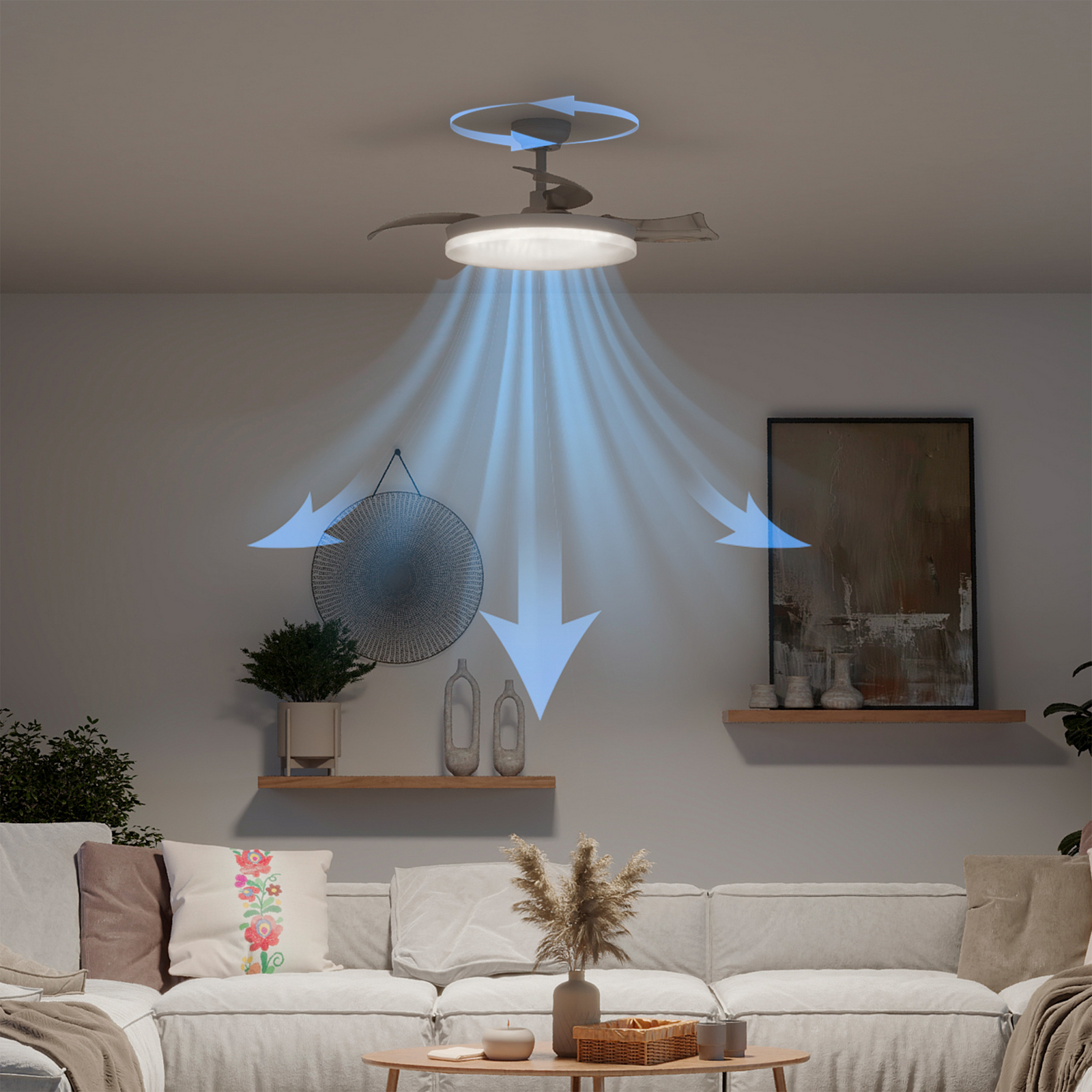 Philips Solr LED stropni ventilator, bijeli, DC, tih, CCT Philips Solr LED stropni ventilator, bijeli, DC, tih, CCT