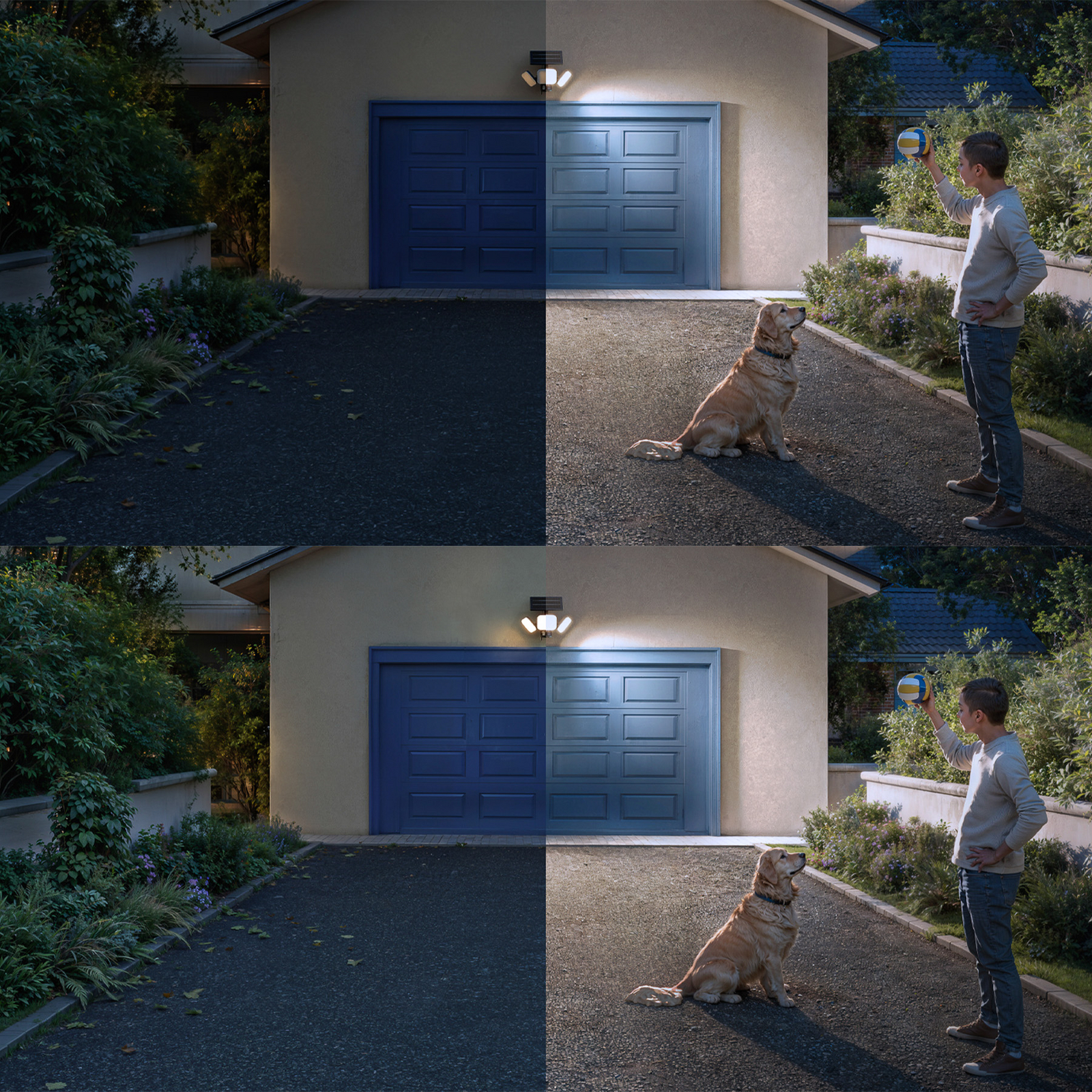 Philips LED-sončna svetilka Zyren, črna, 5.000 K, senzor, IP65 Philips LED-sončna svetilka Zyren, črna, 5.000 K, senzor, IP65