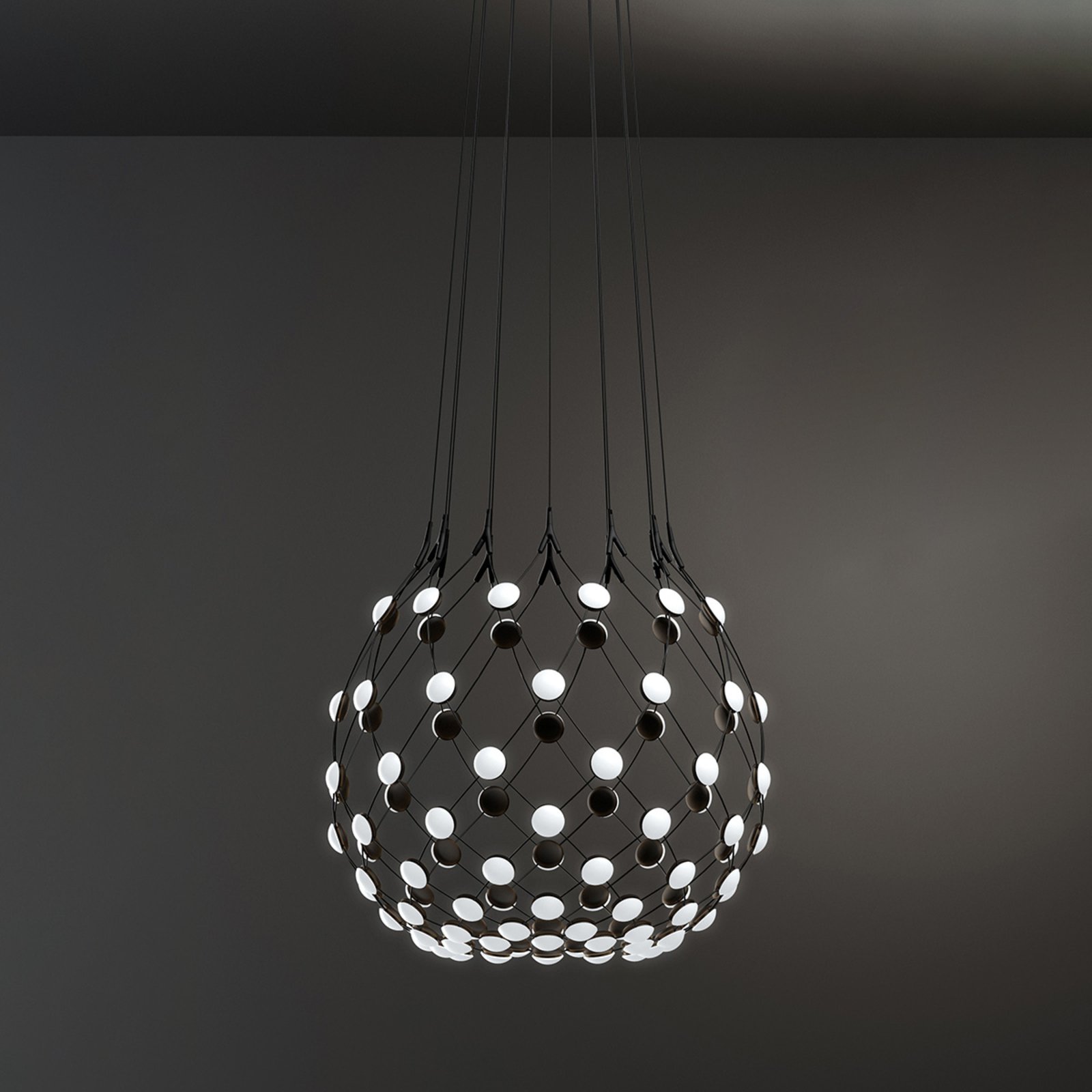 Luceplan Mesh lampa wisząca Ø 80cm zawieszenie 5m