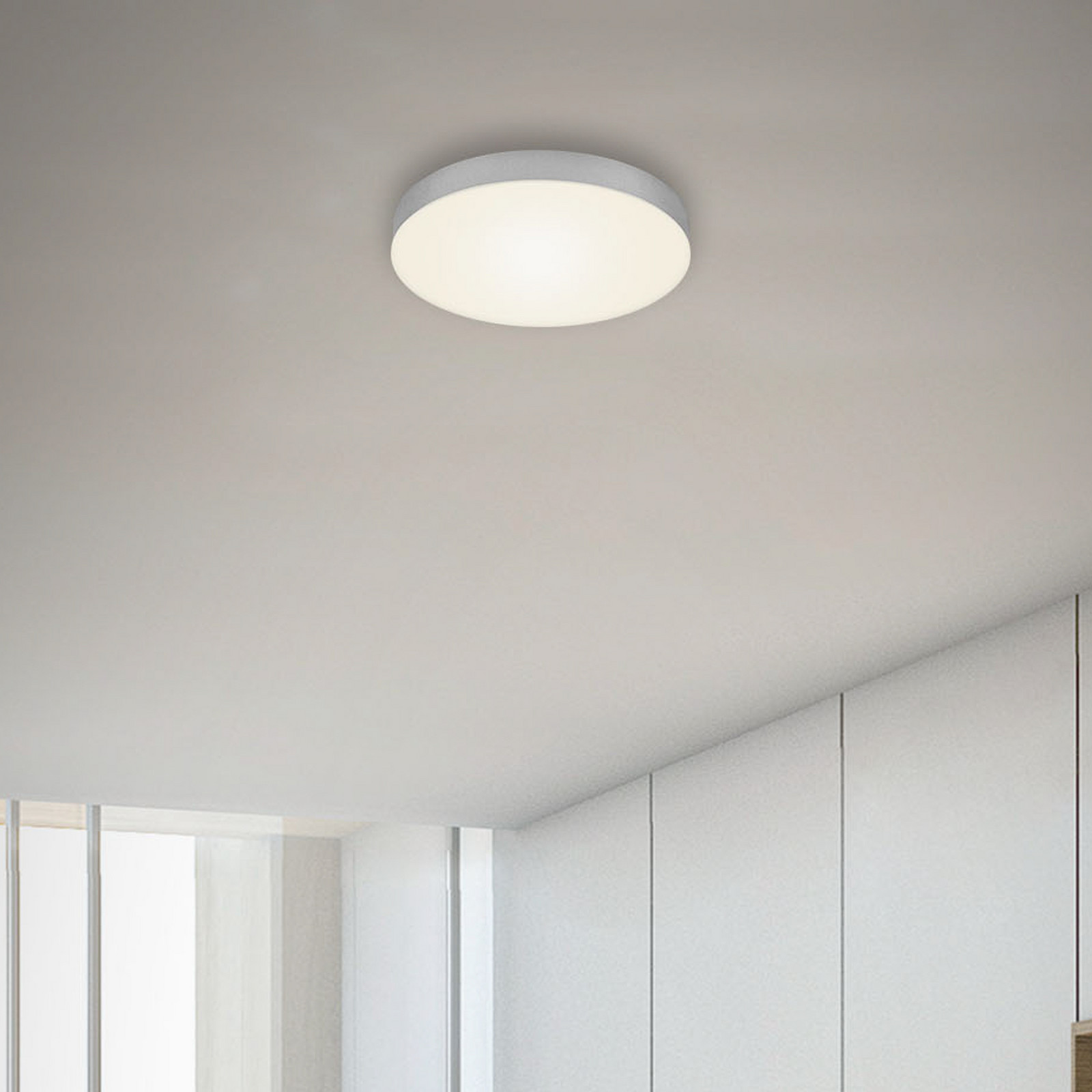 Briloner Plafonieră cu LED Flame Ø 212 cm argintiu - Camera de zi / sufragerie - modern - argintiu mat satinat - Metal
