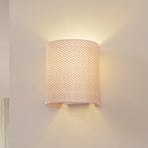 Lindby Wandleuchte Soula, 20 cm, beige, Kunststoff, E27