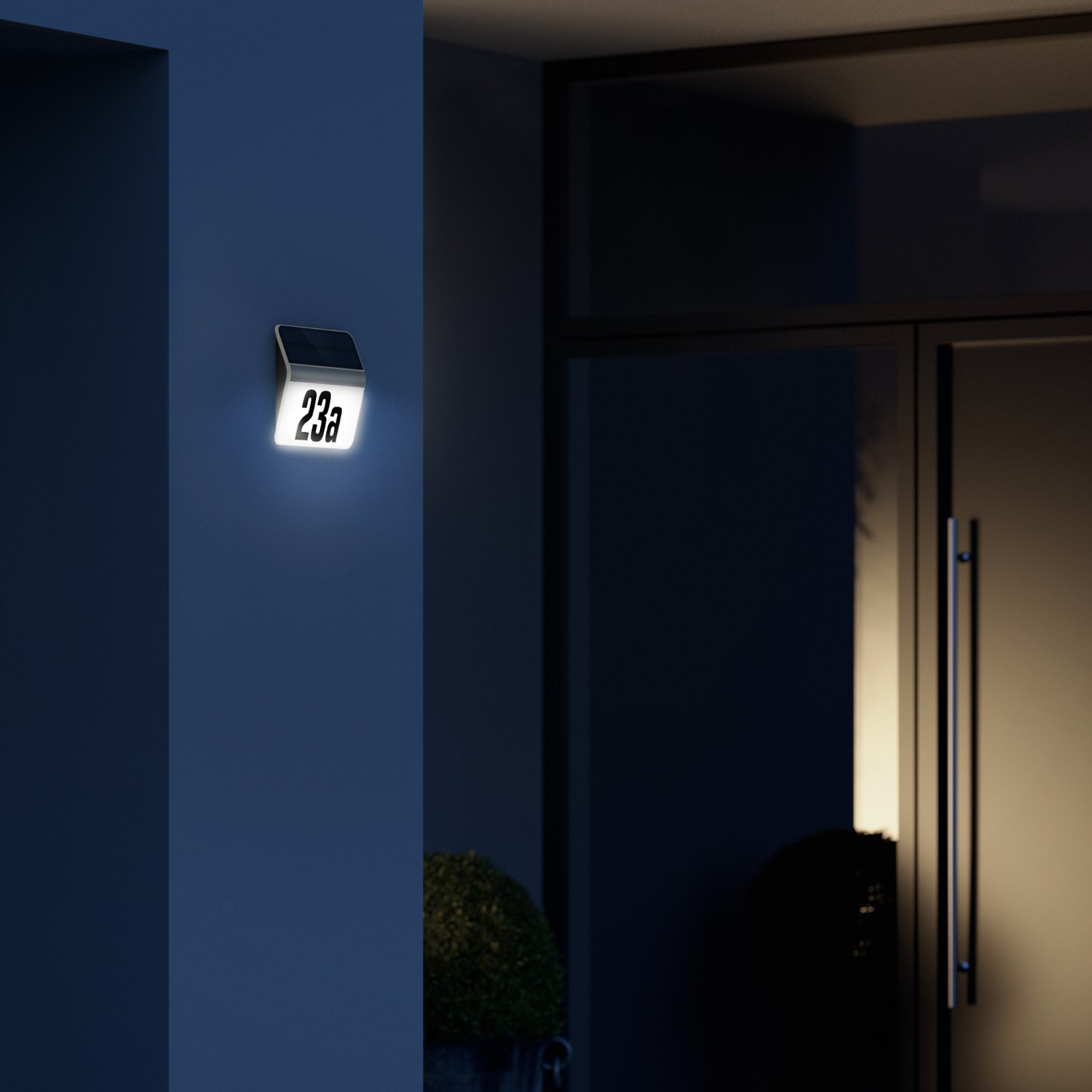 STEINEL XSolar LH-N LED mājas numura lampa no nerūsējošā tērauda