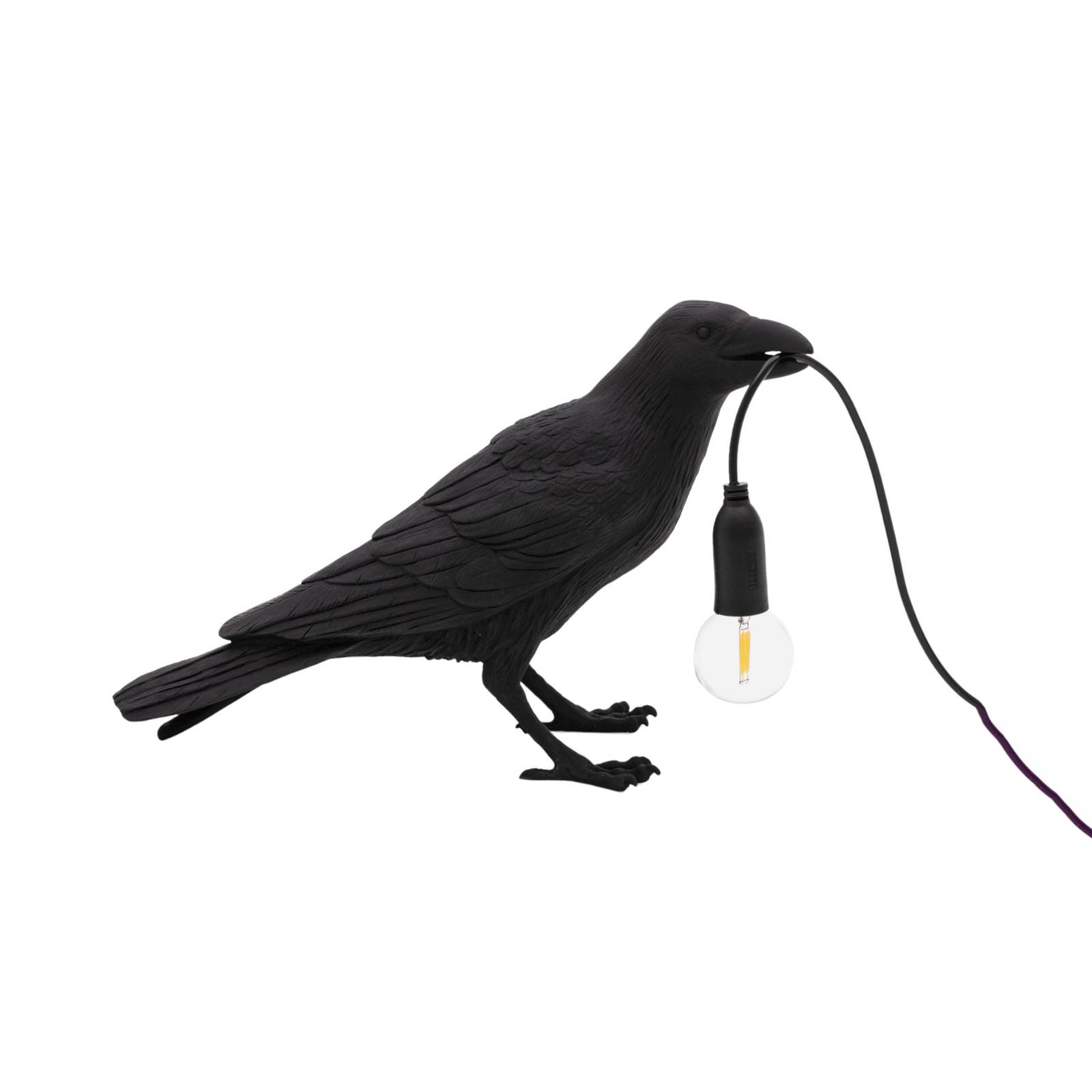 LED dekor asztali lámpa Bird Lamp, várakozó fekete