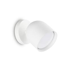 Ideal Lux aplique de pared Dodo, blanco, 1 luz, metal Ø 8,5 cm